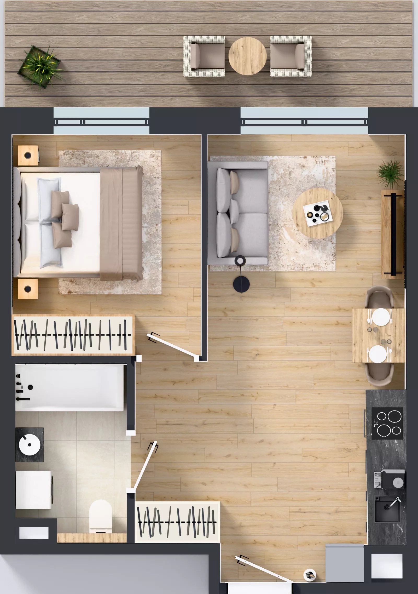 2 pokoje, mieszkanie 39,00 m², piętro 2, oferta nr F/72, Apartamenty Literacka bud. E i F, Warszawa, Bielany, Piaski, ul. Literacka