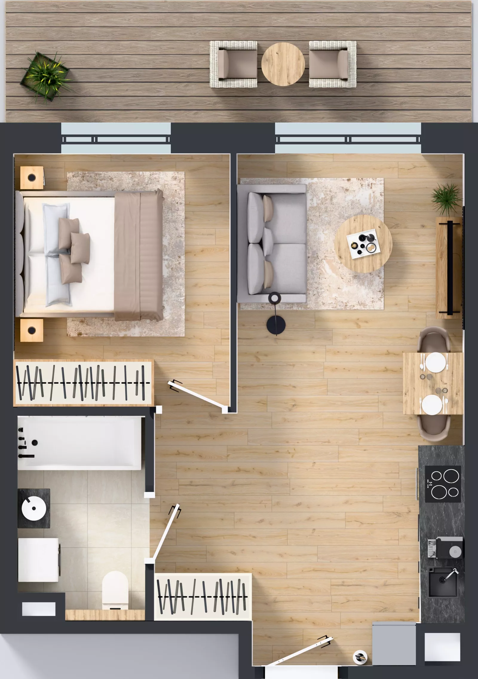 2 pokoje, mieszkanie 39,00 m², piętro 5, oferta nr F/87, Apartamenty Literacka bud. E i F, Warszawa, Bielany, Piaski, ul. Literacka