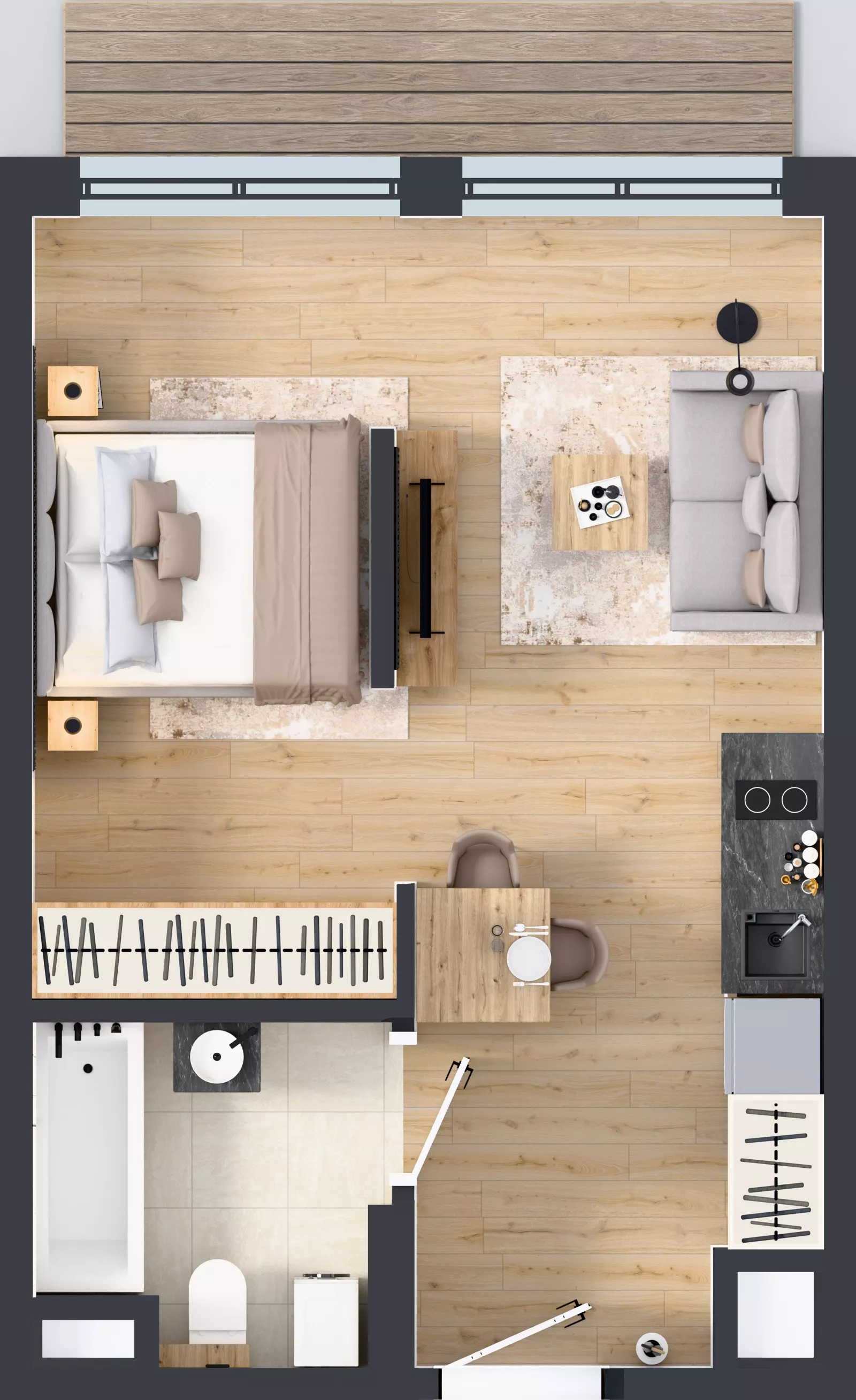 1 pokój, apartament 33,11 m², piętro 1, oferta nr A/1, Apartamenty Grzybowska 11, Warszawa, Śródmieście, Śródmieście Północne, ul. Grzybowska 11