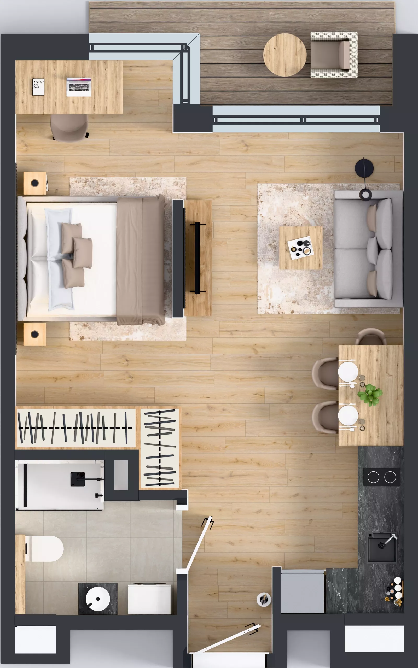 1 pokój, mieszkanie 37,22 m², piętro 1, oferta nr A/16, Apartamenty Grzybowska 11, Warszawa, Śródmieście, Śródmieście Północne, ul. Grzybowska 11