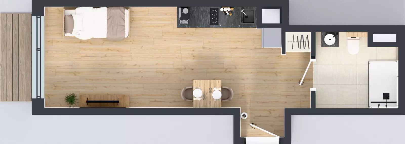 1 pokój, mieszkanie 30,07 m², piętro 1, oferta nr A/23, Apartamenty Grzybowska 11, Warszawa, Śródmieście, Śródmieście Północne, ul. Grzybowska 11