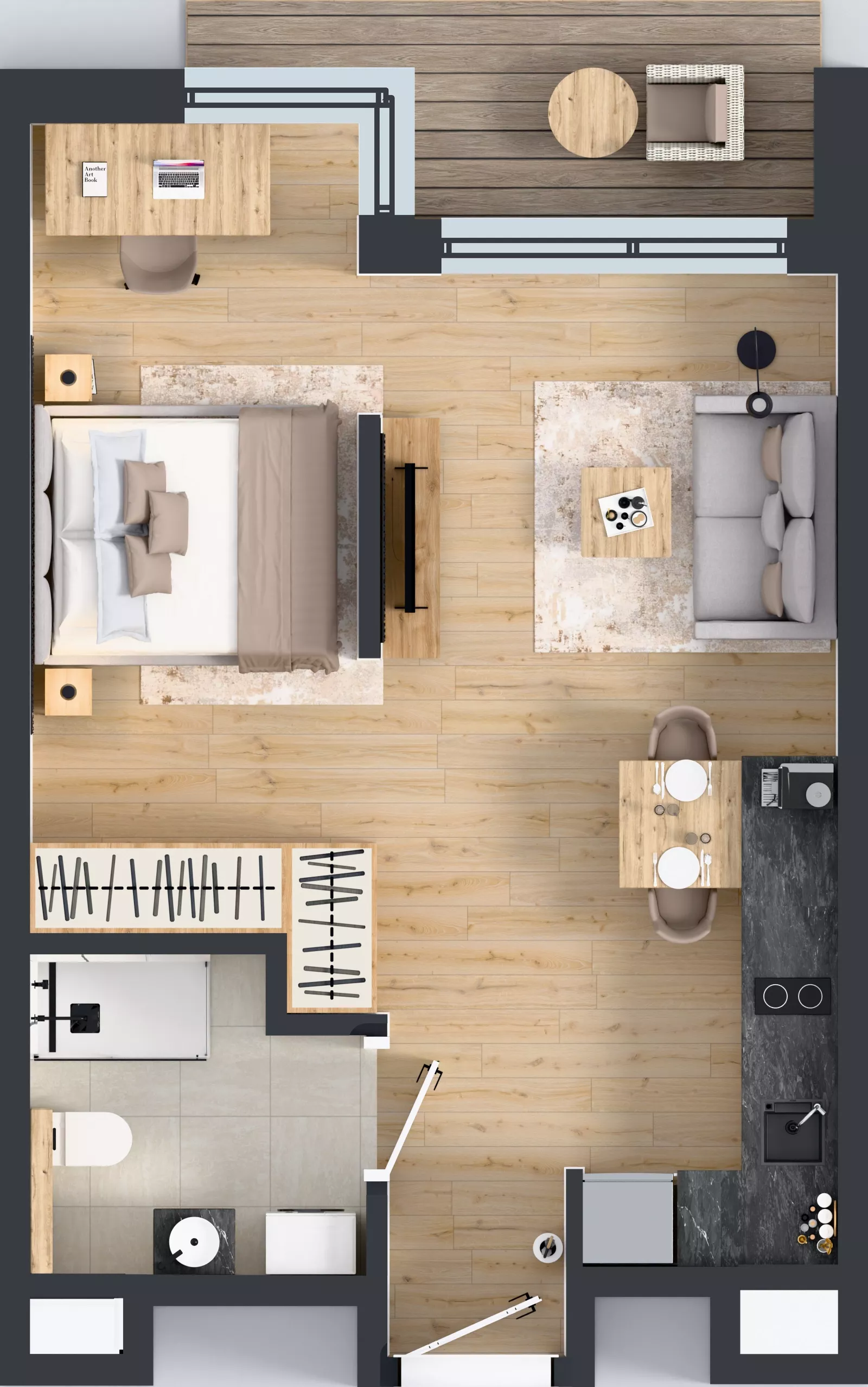 1 pokój, mieszkanie 37,28 m², piętro 2, oferta nr A/40, Apartamenty Grzybowska 11, Warszawa, Śródmieście, Śródmieście Północne, ul. Grzybowska 11
