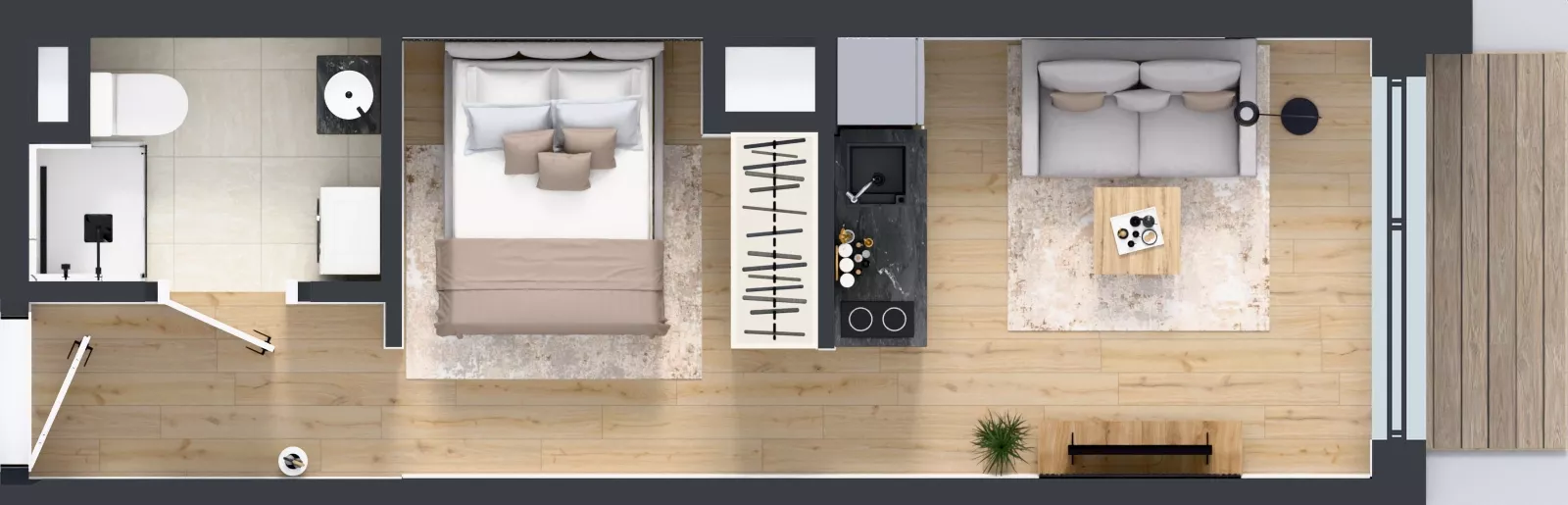 1 pokój, mieszkanie 26,61 m², piętro 3, oferta nr A/50, Apartamenty Grzybowska 11, Warszawa, Śródmieście, Śródmieście Północne, ul. Grzybowska 11