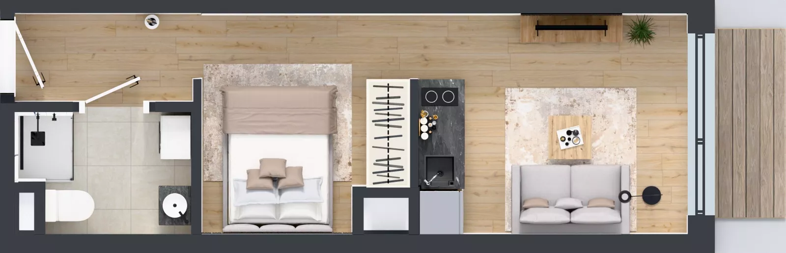 1 pokój, mieszkanie 26,61 m², piętro 3, oferta nr A/51, Apartamenty Grzybowska 11, Warszawa, Śródmieście, Śródmieście Północne, ul. Grzybowska 11