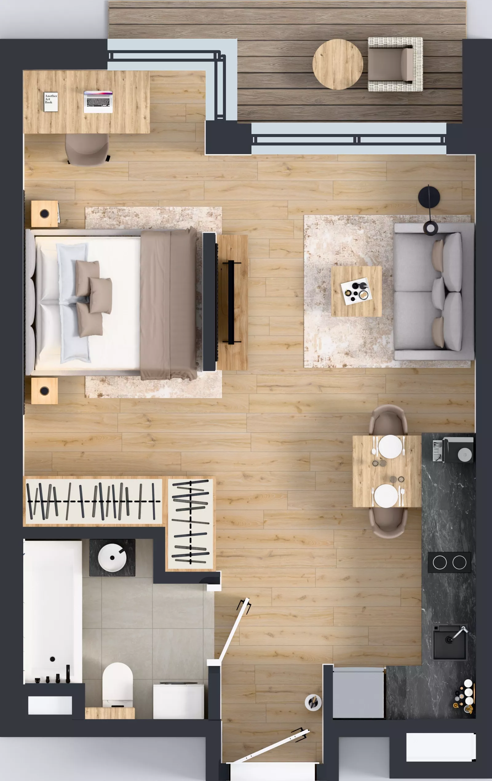 1 pokój, mieszkanie 36,86 m², piętro 3, oferta nr A/61, Apartamenty Grzybowska 11, Warszawa, Śródmieście, Śródmieście Północne, ul. Grzybowska 11
