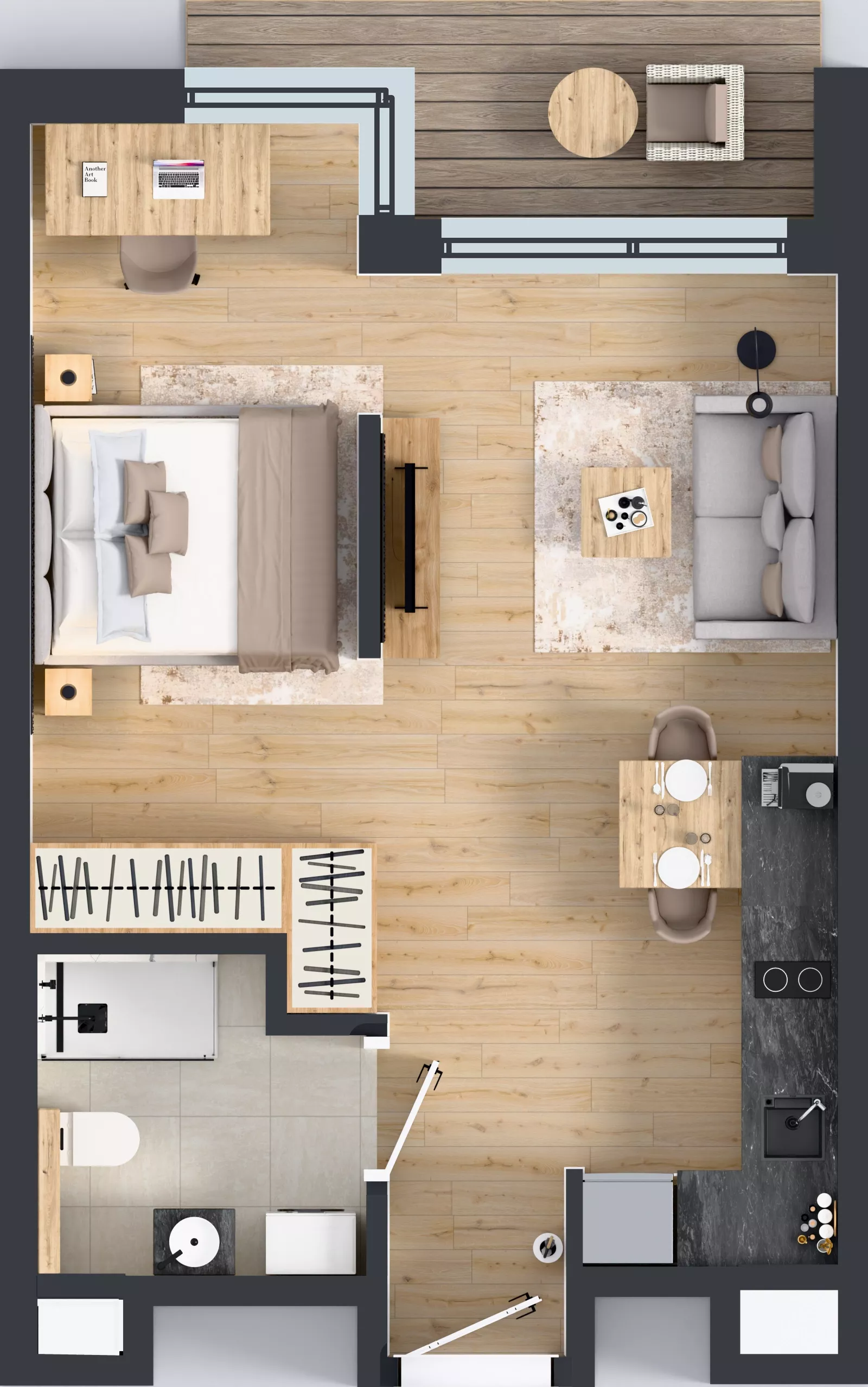 1 pokój, mieszkanie 37,55 m², piętro 4, oferta nr A/86, Apartamenty Grzybowska 11, Warszawa, Śródmieście, Śródmieście Północne, ul. Grzybowska 11