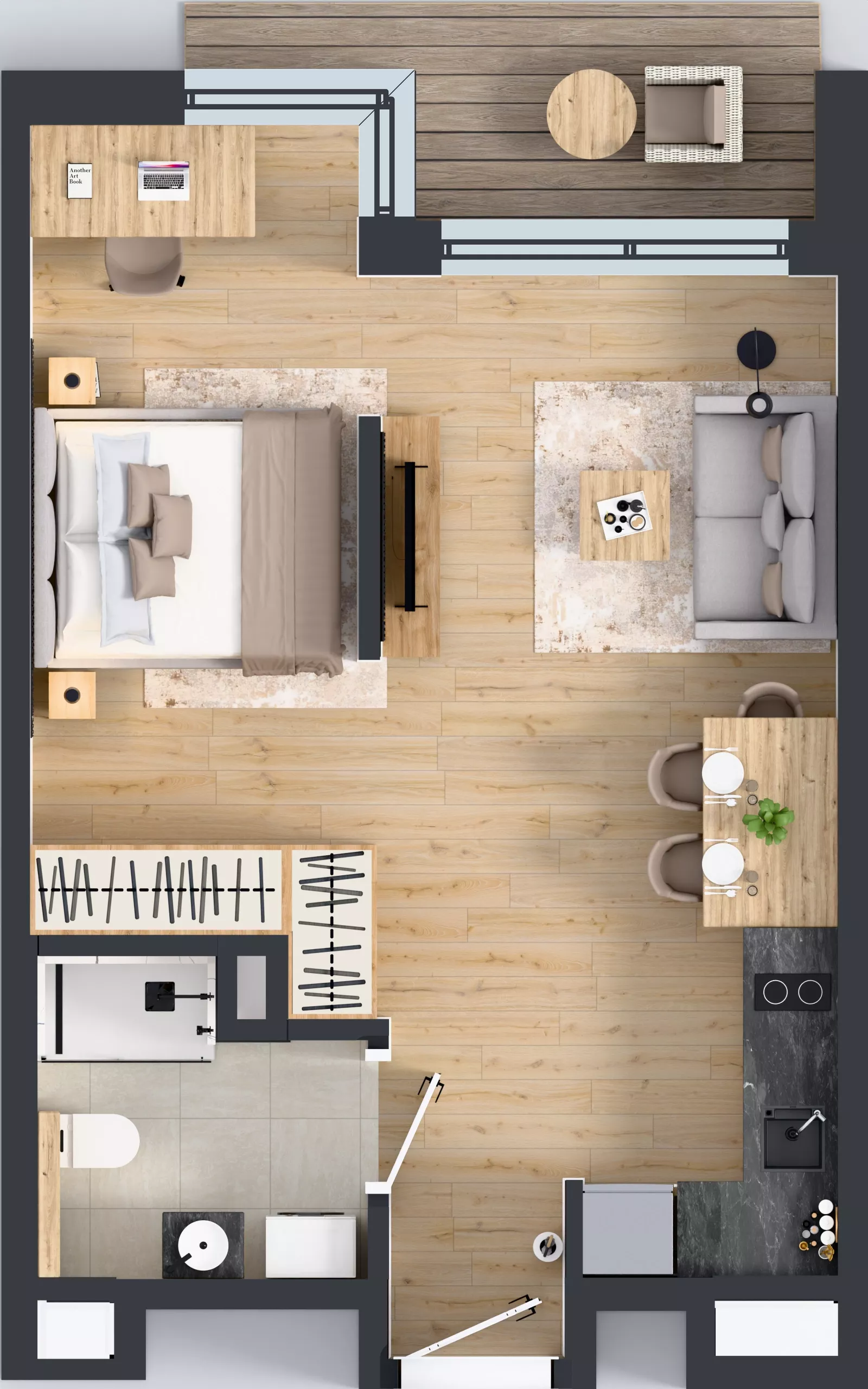 1 pokój, mieszkanie 37,49 m², piętro 5, oferta nr A/108, Apartamenty Grzybowska 11, Warszawa, Śródmieście, Śródmieście Północne, ul. Grzybowska 11