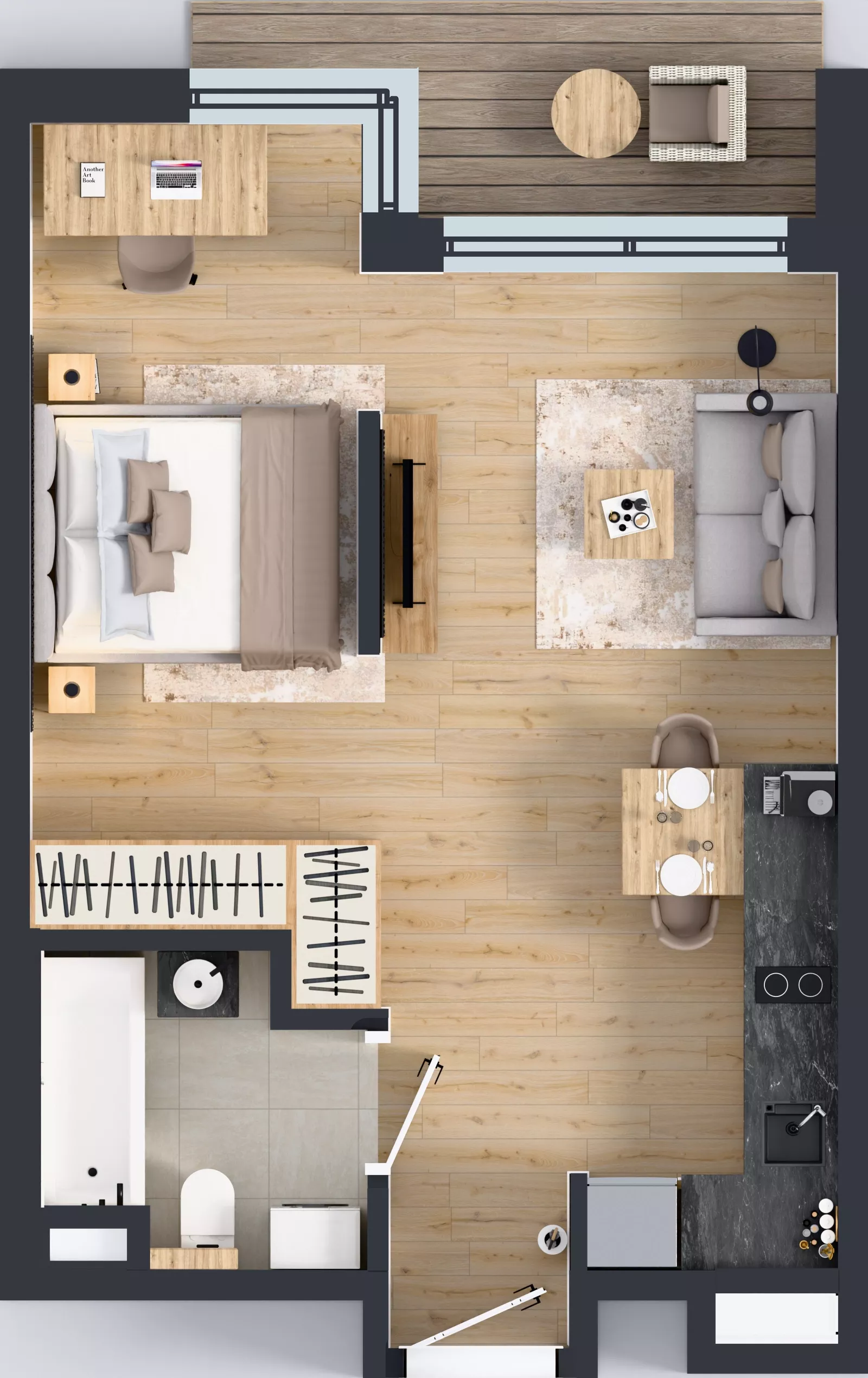 1 pokój, mieszkanie 37,59 m², piętro 6, oferta nr A/130, Apartamenty Grzybowska 11, Warszawa, Śródmieście, Śródmieście Północne, ul. Grzybowska 11