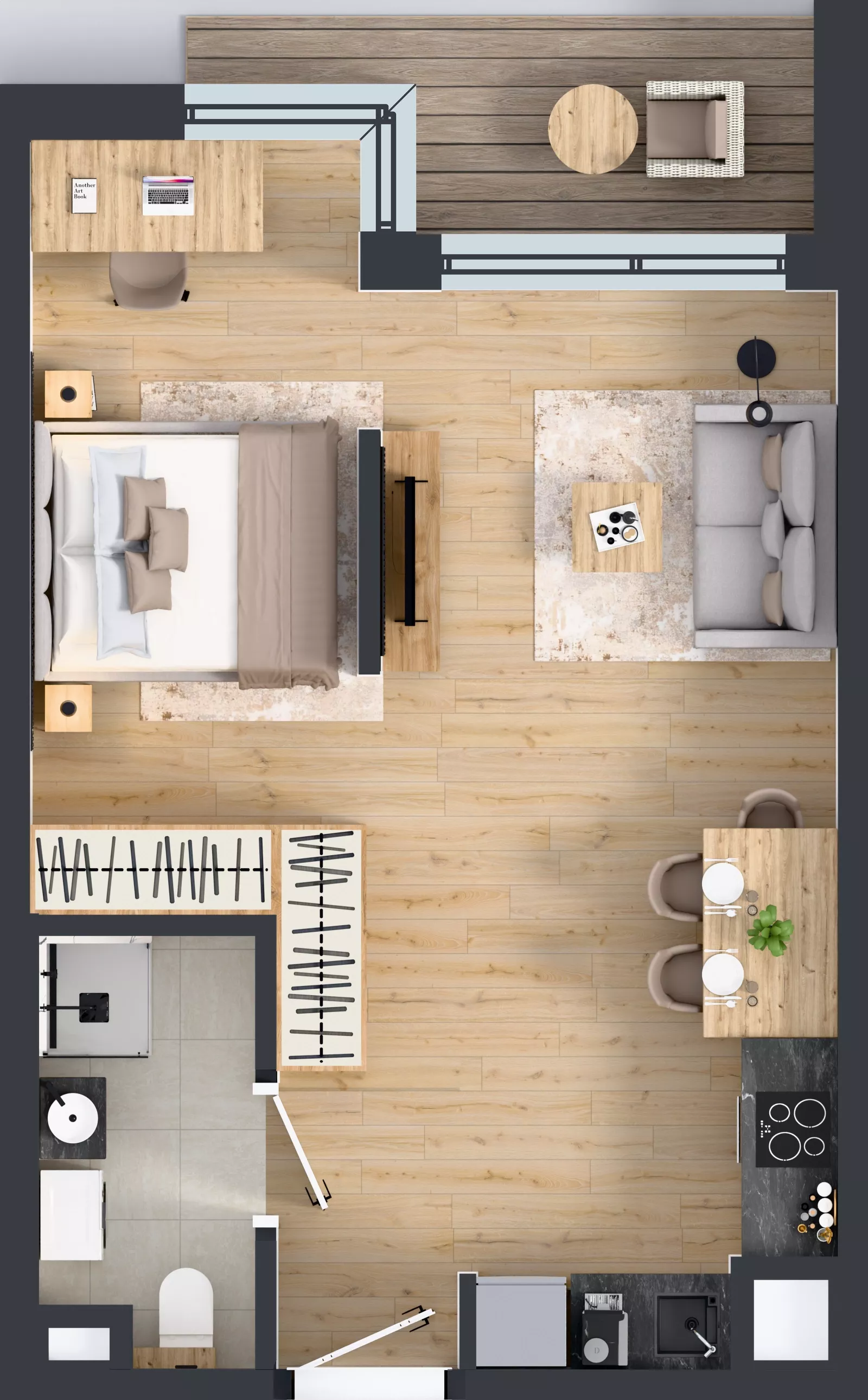 1 pokój, mieszkanie 38,99 m², piętro 6, oferta nr A/133, Apartamenty Grzybowska 11, Warszawa, Śródmieście, Śródmieście Północne, ul. Grzybowska 11