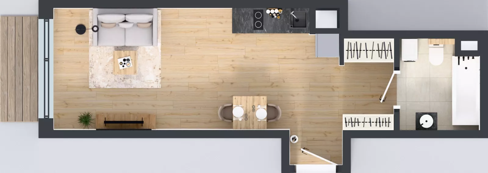 1 pokój, mieszkanie 30,37 m², piętro 6, oferta nr A/138, Apartamenty Grzybowska 11, Warszawa, Śródmieście, Śródmieście Północne, ul. Grzybowska 11
