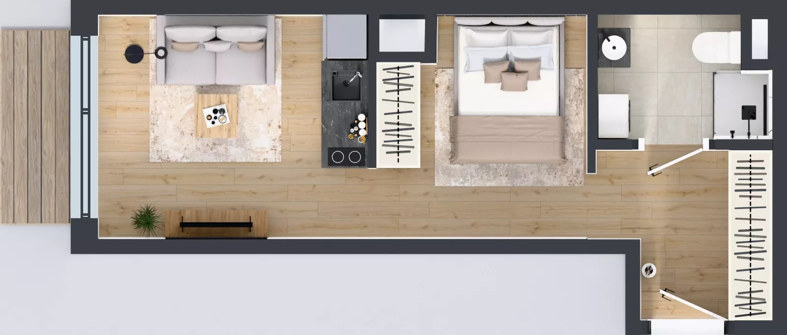 1 pokój, mieszkanie 28,75 m², piętro 7, oferta nr A/140, Apartamenty Grzybowska 11, Warszawa, Śródmieście, Śródmieście Północne, ul. Grzybowska 11