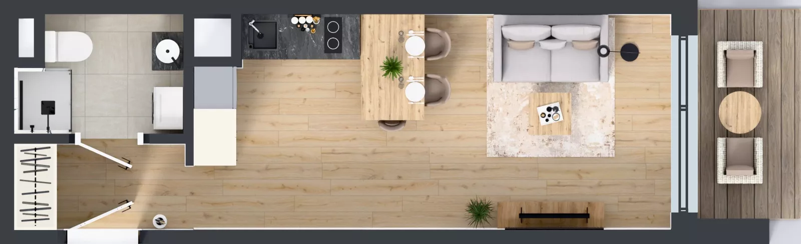 1 pokój, mieszkanie 26,84 m², piętro 7, oferta nr A/152, Apartamenty Grzybowska 11, Warszawa, Śródmieście, Śródmieście Północne, ul. Grzybowska 11