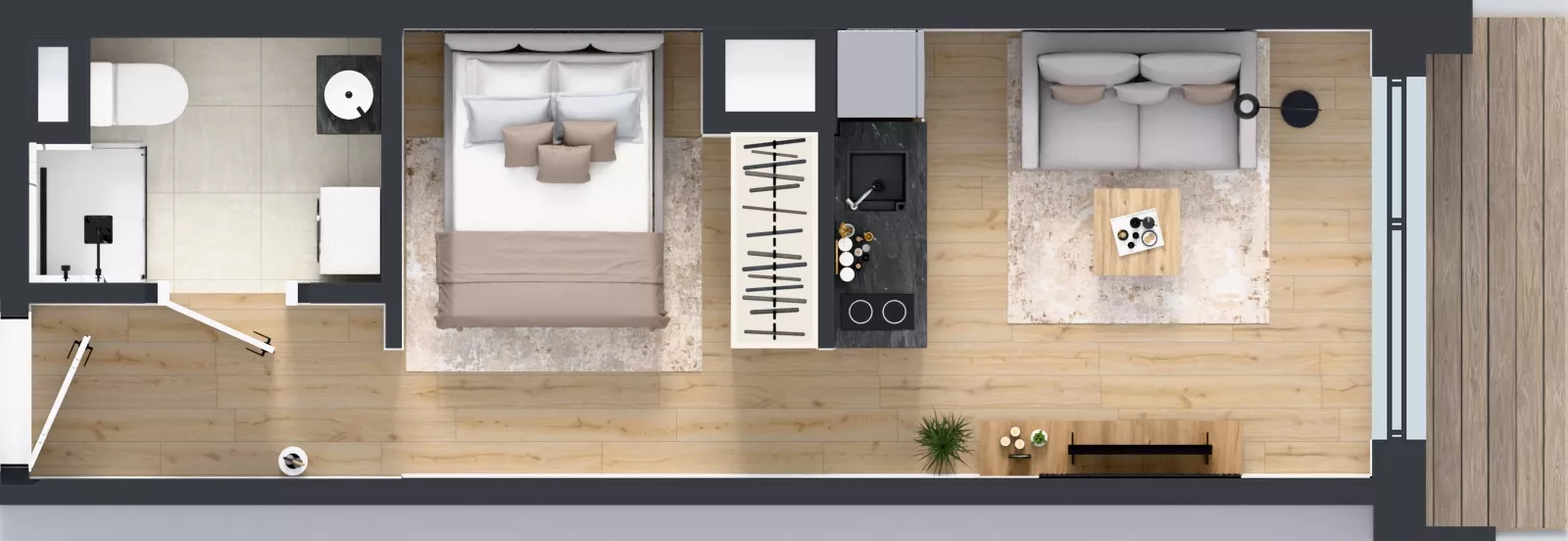 1 pokój, mieszkanie 26,83 m², piętro 8, oferta nr A/165, Apartamenty Grzybowska 11, Warszawa, Śródmieście, Śródmieście Północne, ul. Grzybowska 11