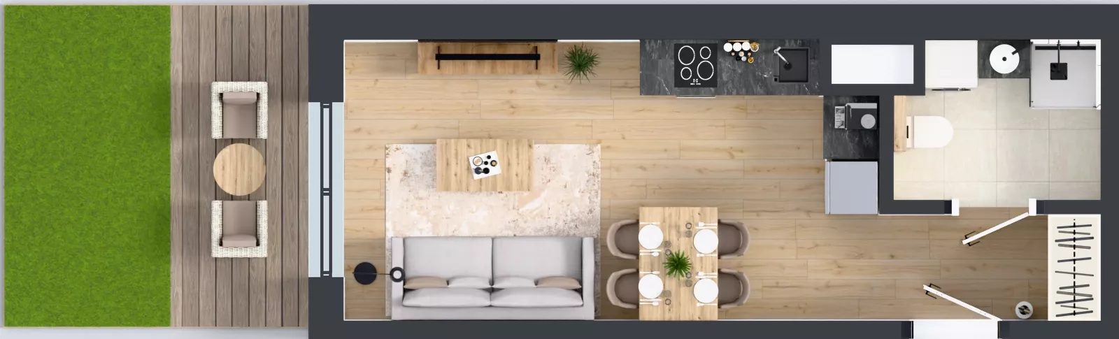 1 pokój, mieszkanie 26,50 m², parter, oferta nr B/1, Bokserska 71 etap 2.2, Warszawa, Ursynów, Wyczółki, ul. Bokserska 71