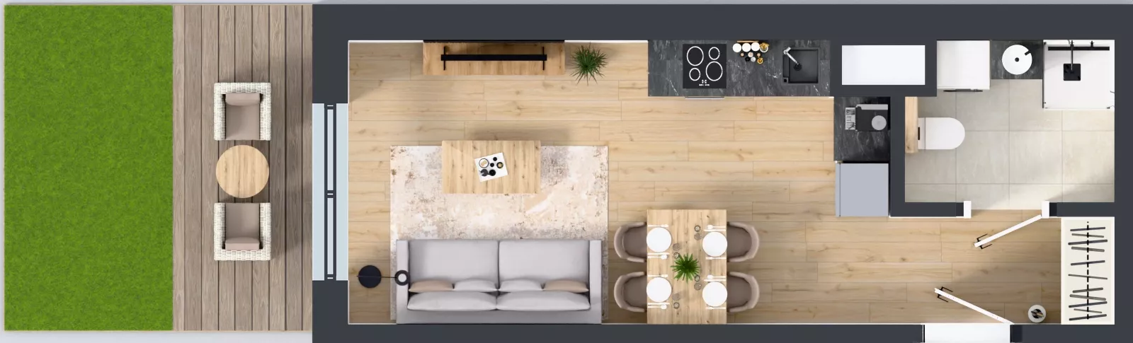 1 pokój, mieszkanie 26,50 m², parter, oferta nr C/1, Bokserska 71 etap 2.2, Warszawa, Ursynów, Wyczółki, ul. Bokserska 71
