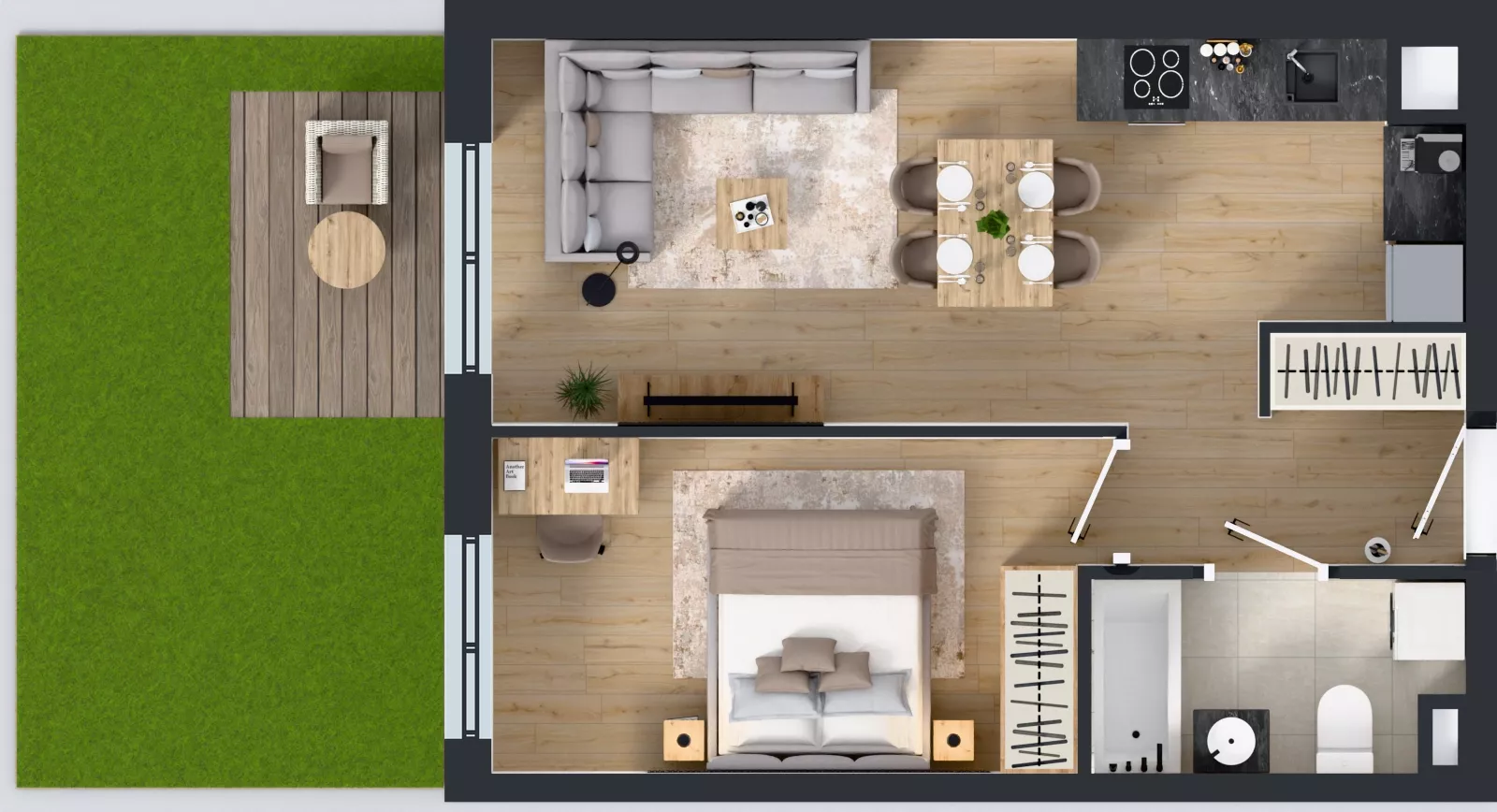 2 pokoje, mieszkanie 41,08 m², parter, oferta nr E/3, Rapsodia 3, Wrocław, Karłowice-Różanka, Różanka, ul. Wołowska