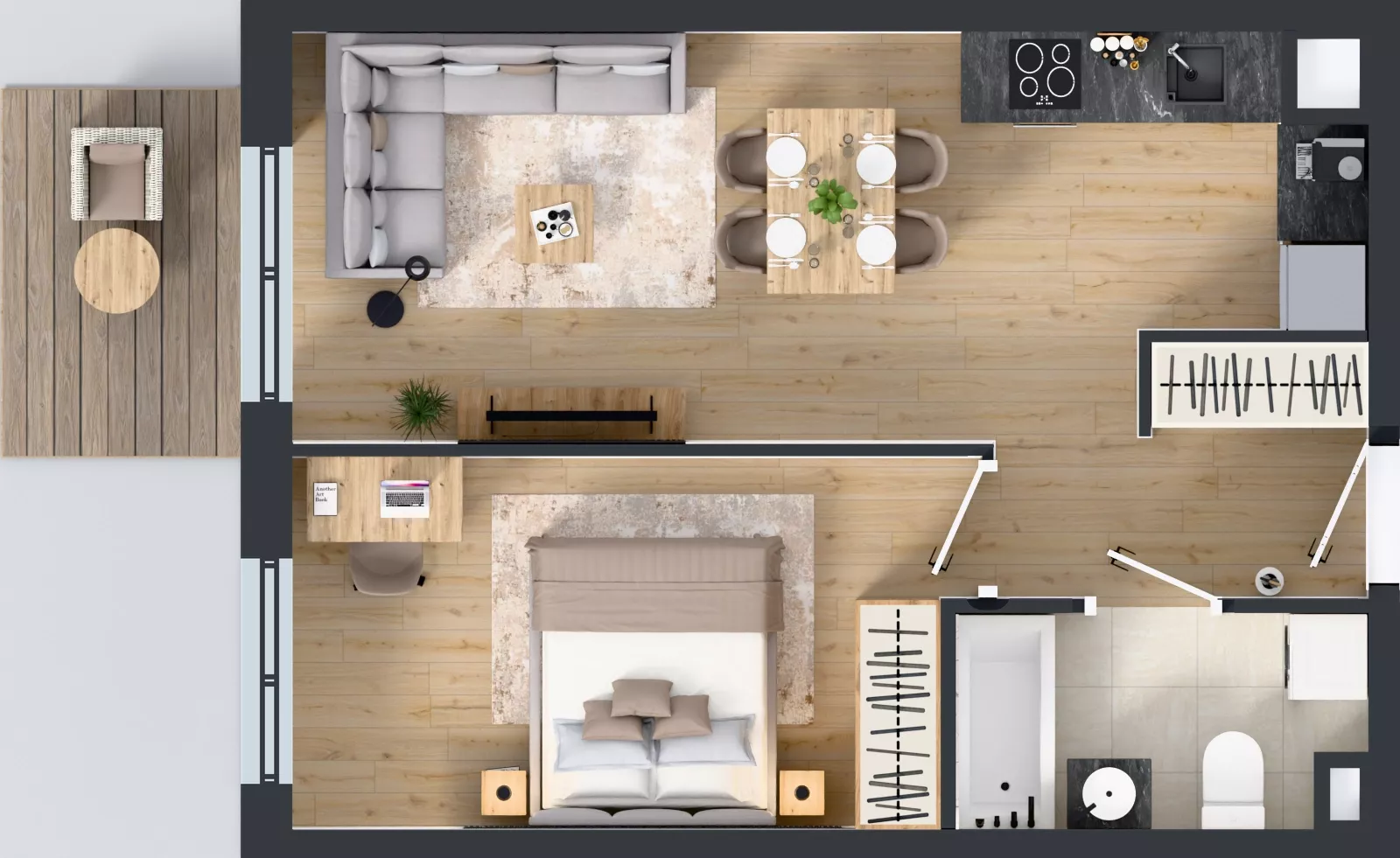 2 pokoje, mieszkanie 40,35 m², piętro 2, oferta nr E/13, Rapsodia 3, Wrocław, Karłowice-Różanka, Różanka, ul. Wołowska