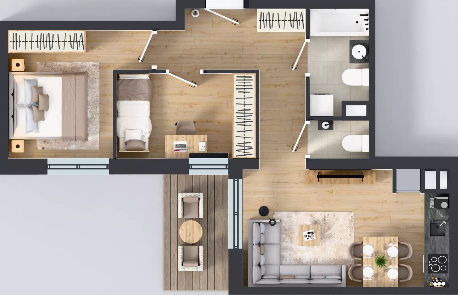 3 pokoje, mieszkanie 46,83 m², piętro 4, oferta nr E/25, Rapsodia 3, Wrocław, Karłowice-Różanka, Różanka, ul. Wołowska
