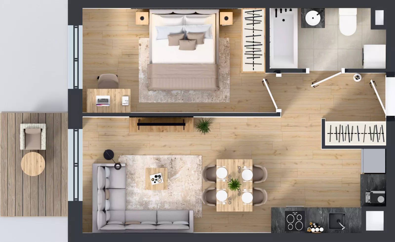 2 pokoje, mieszkanie 40,35 m², piętro 4, oferta nr E/62, Rapsodia 3, Wrocław, Karłowice-Różanka, Różanka, ul. Wołowska