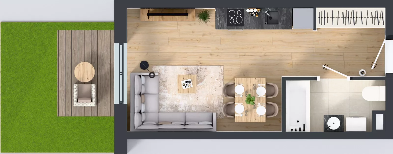 1 pokój, mieszkanie 26,50 m², parter, oferta nr E/68, Rapsodia 3, Wrocław, Karłowice-Różanka, Różanka, ul. Wołowska