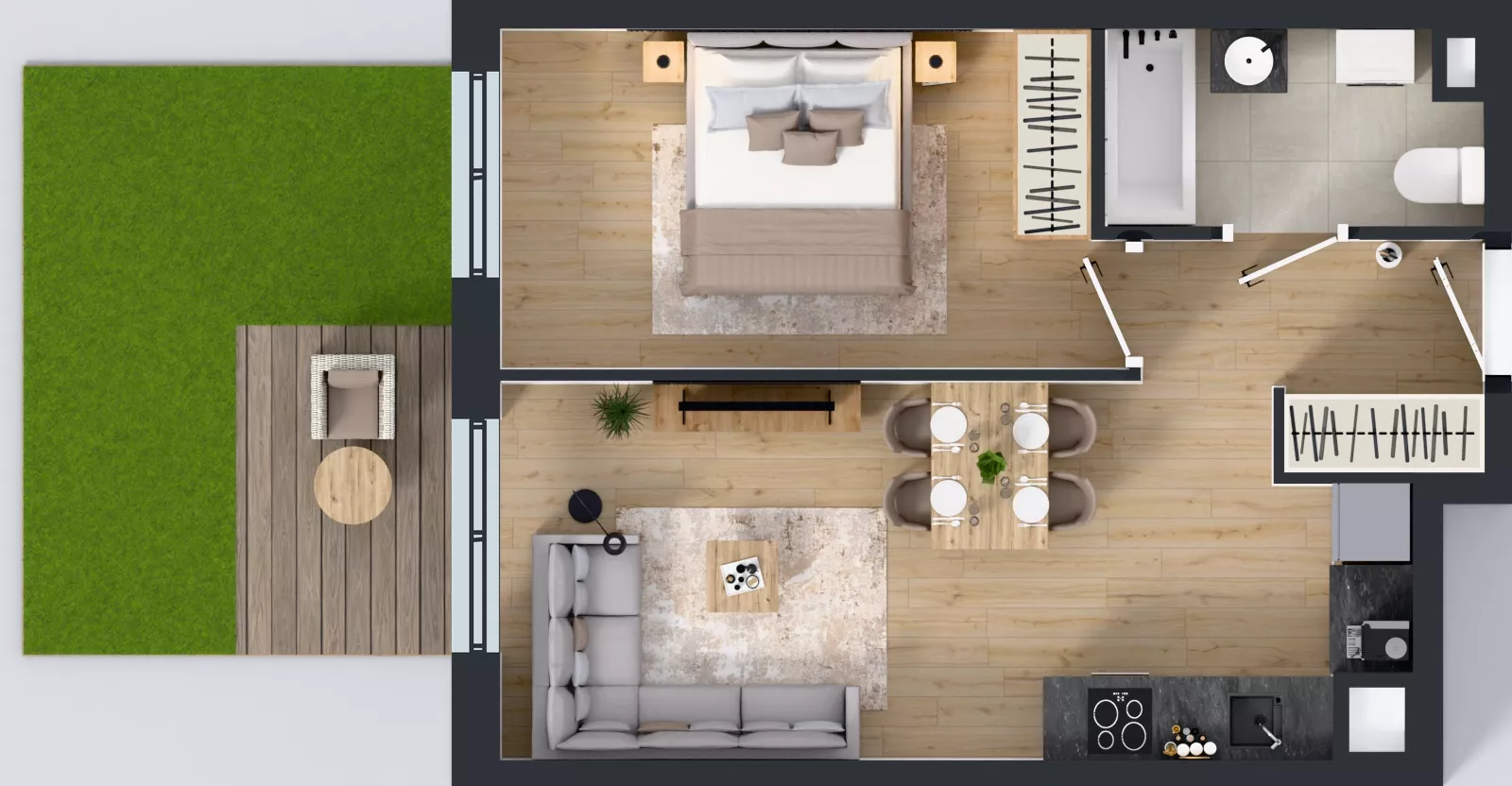 2 pokoje, mieszkanie 39,23 m², parter, oferta nr E/69, Rapsodia 3, Wrocław, Karłowice-Różanka, Różanka, ul. Wołowska