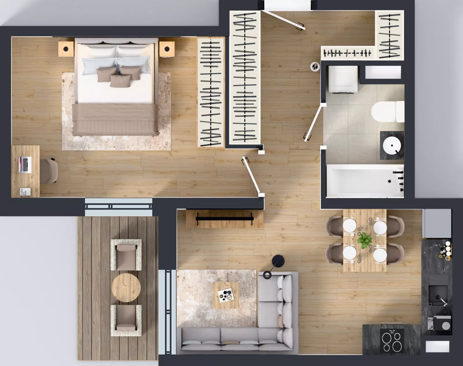 2 pokoje, mieszkanie 44,93 m², piętro 2, oferta nr E/80, Rapsodia 3, Wrocław, Karłowice-Różanka, Różanka, ul. Wołowska