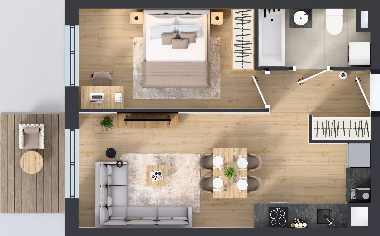 2 pokoje, mieszkanie 41,08 m², piętro 4, oferta nr E/98, Rapsodia 3, Wrocław, Karłowice-Różanka, Różanka, ul. Wołowska