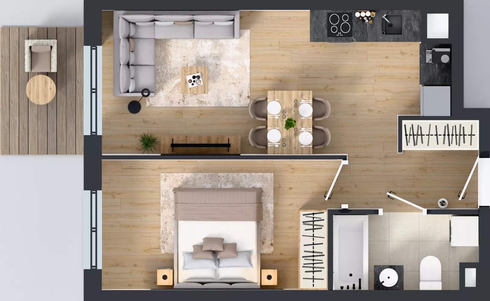 2 pokoje, mieszkanie 39,23 m², piętro 2, oferta nr E/117, Rapsodia 3, Wrocław, Karłowice-Różanka, Różanka, ul. Wołowska