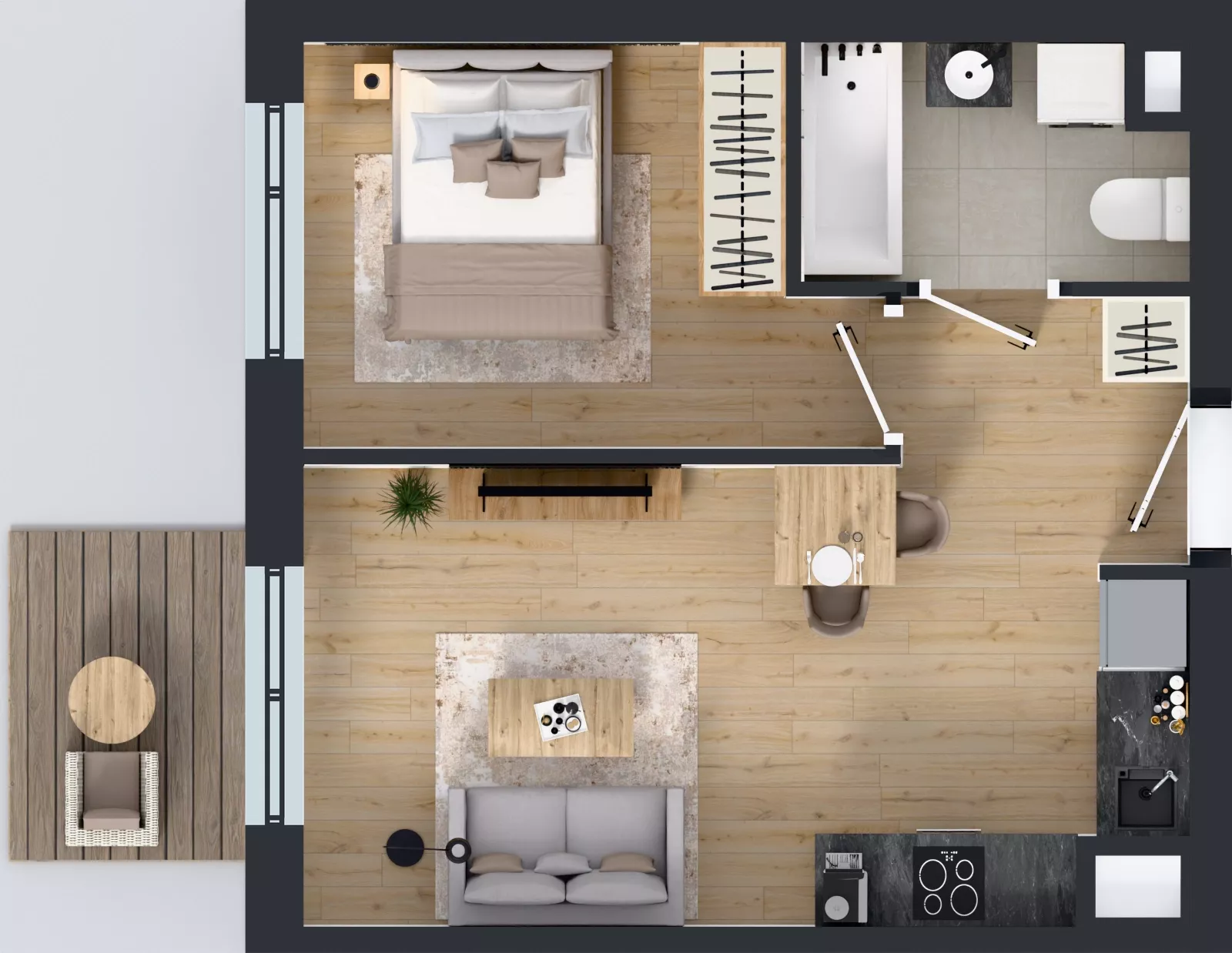 2 pokoje, mieszkanie 35,58 m², piętro 3, oferta nr D/27, Przystanek Prądnik, Kraków, Prądnik Biały, Górka Narodowa, ul. ks. Józefa Meiera 70