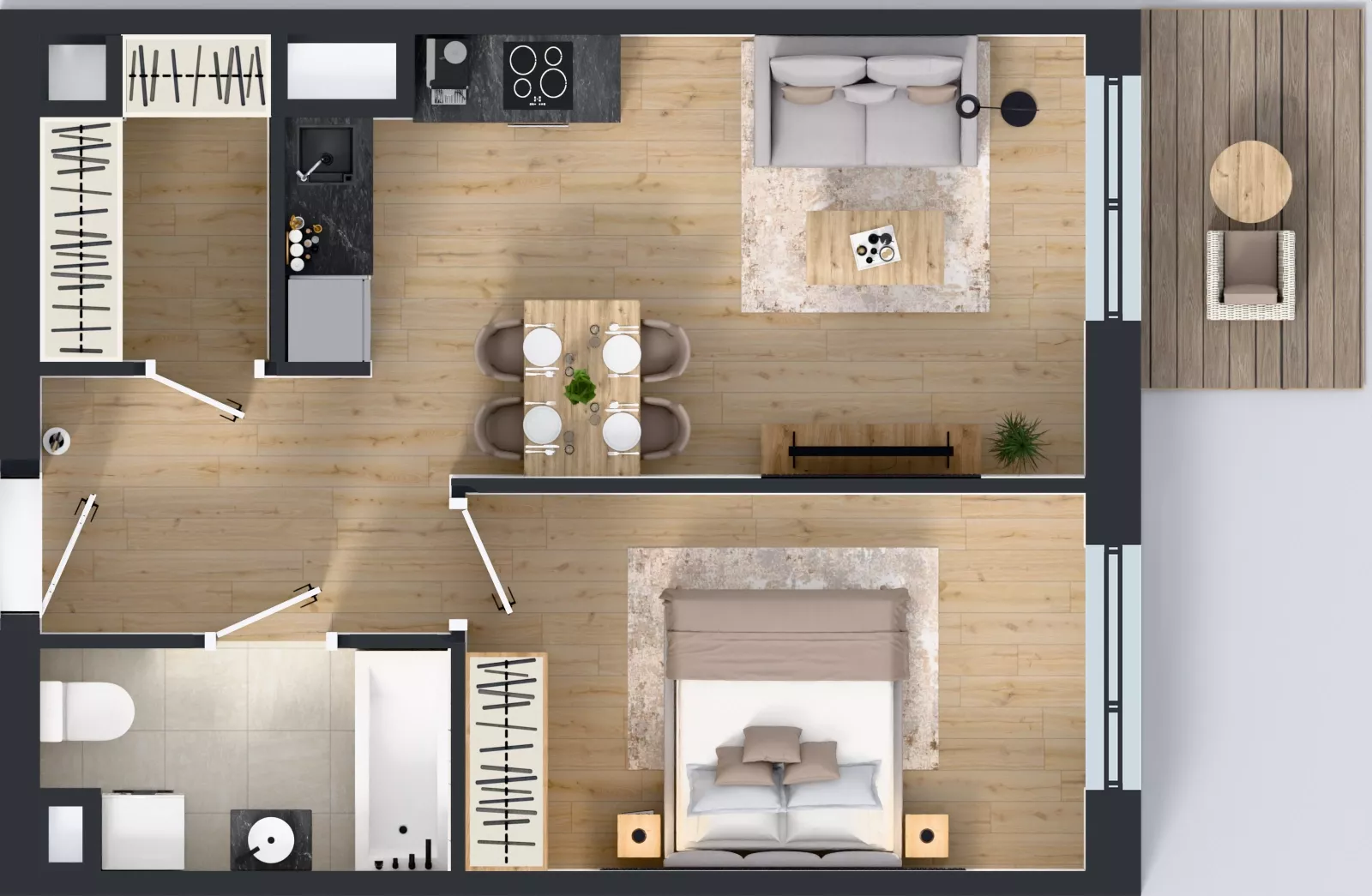 2 pokoje, mieszkanie 43,64 m², piętro 5, oferta nr D/39, Przystanek Prądnik, Kraków, Prądnik Biały, Górka Narodowa, ul. ks. Józefa Meiera 70