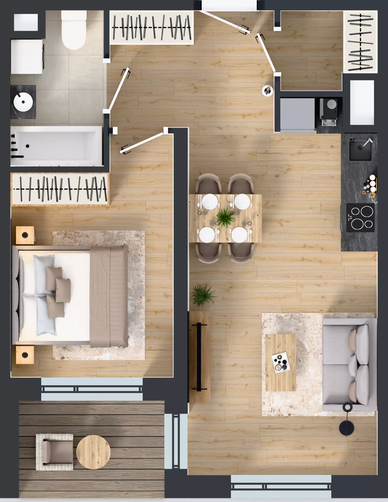 2 pokoje, mieszkanie 44,02 m², piętro 2, oferta nr D/67, Przystanek Prądnik, Kraków, Prądnik Biały, Górka Narodowa, ul. ks. Józefa Meiera 70