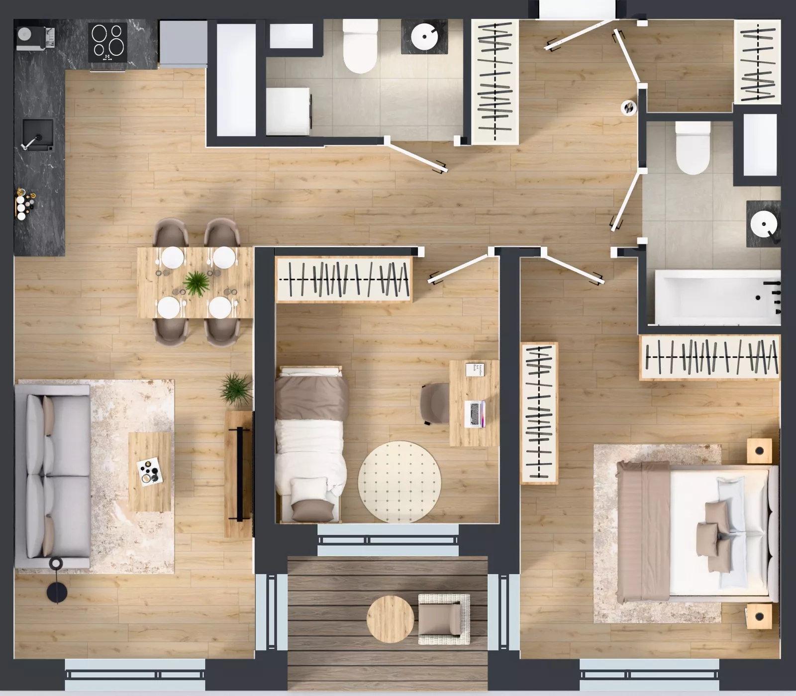 3 pokoje, mieszkanie 67,98 m², piętro 7, oferta nr D/92, Przystanek Prądnik, Kraków, Prądnik Biały, Górka Narodowa, ul. ks. Józefa Meiera 70