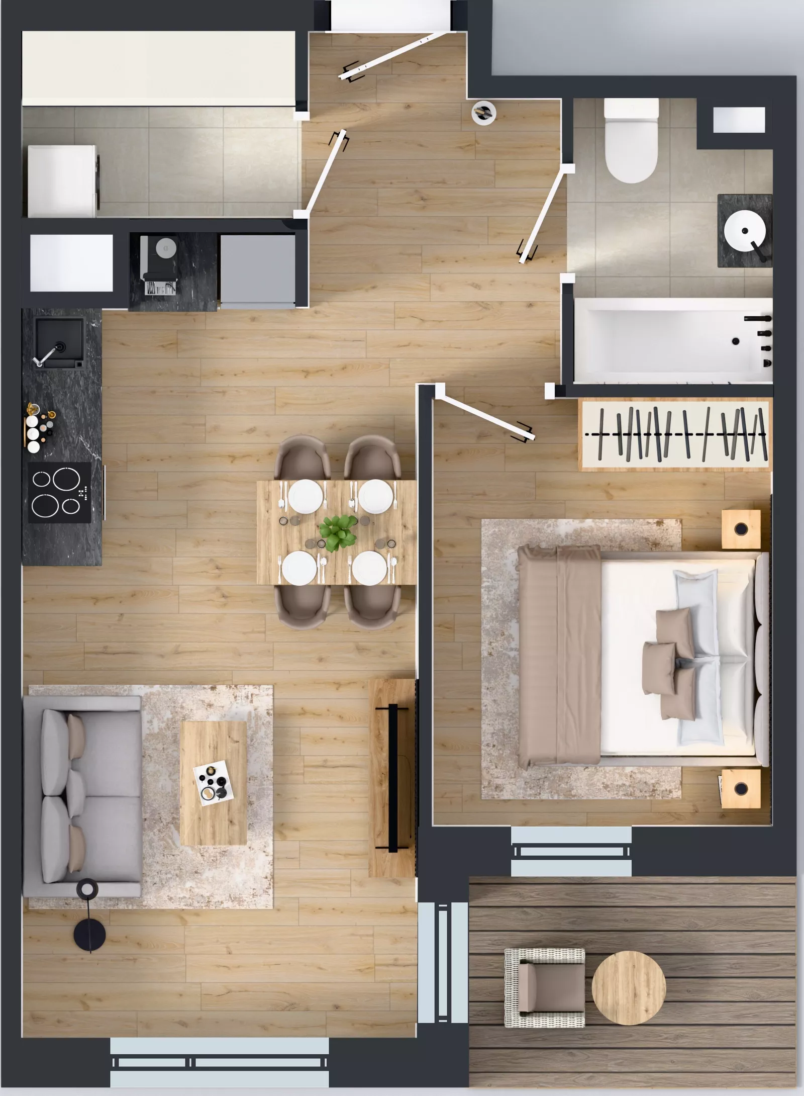 2 pokoje, mieszkanie 41,16 m², piętro 6, oferta nr D/115, Przystanek Prądnik, Kraków, Prądnik Biały, Górka Narodowa, ul. ks. Józefa Meiera 70