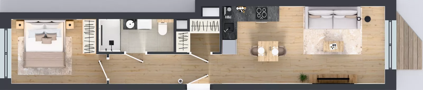 2 pokoje, mieszkanie 44,66 m², piętro 2, oferta nr B/131, Osiedle przy Wielickiej etap 1.2, Kraków, Bieżanów-Prokocim, ul. M. Orwid