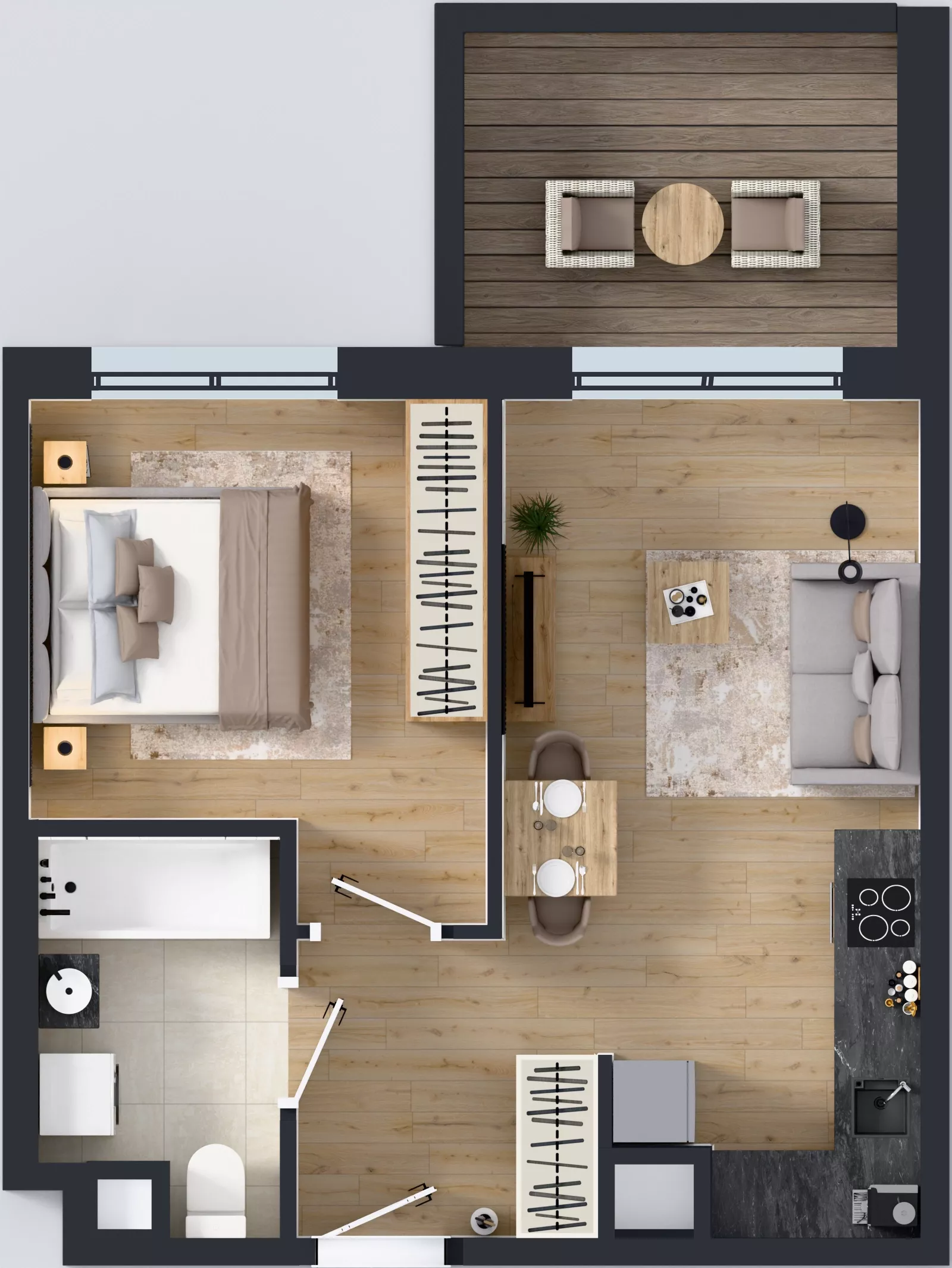 2 pokoje, mieszkanie 37,47 m², piętro 1, oferta nr C/7, Osiedle Urbino 4.2, Warszawa, Włochy, Raków, ul. Szybka