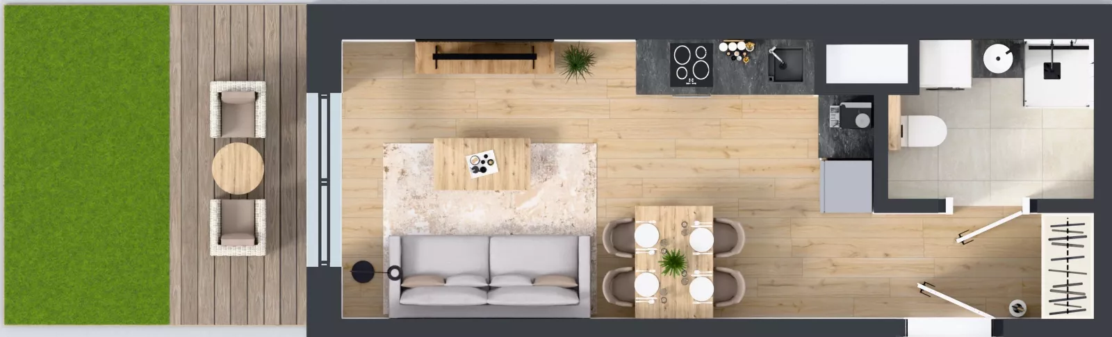 1 pokój, mieszkanie 26,50 m², parter, oferta nr D/1, Bokserska 71 etap 2.3, Warszawa, Ursynów, Wyczółki, ul. Bokserska