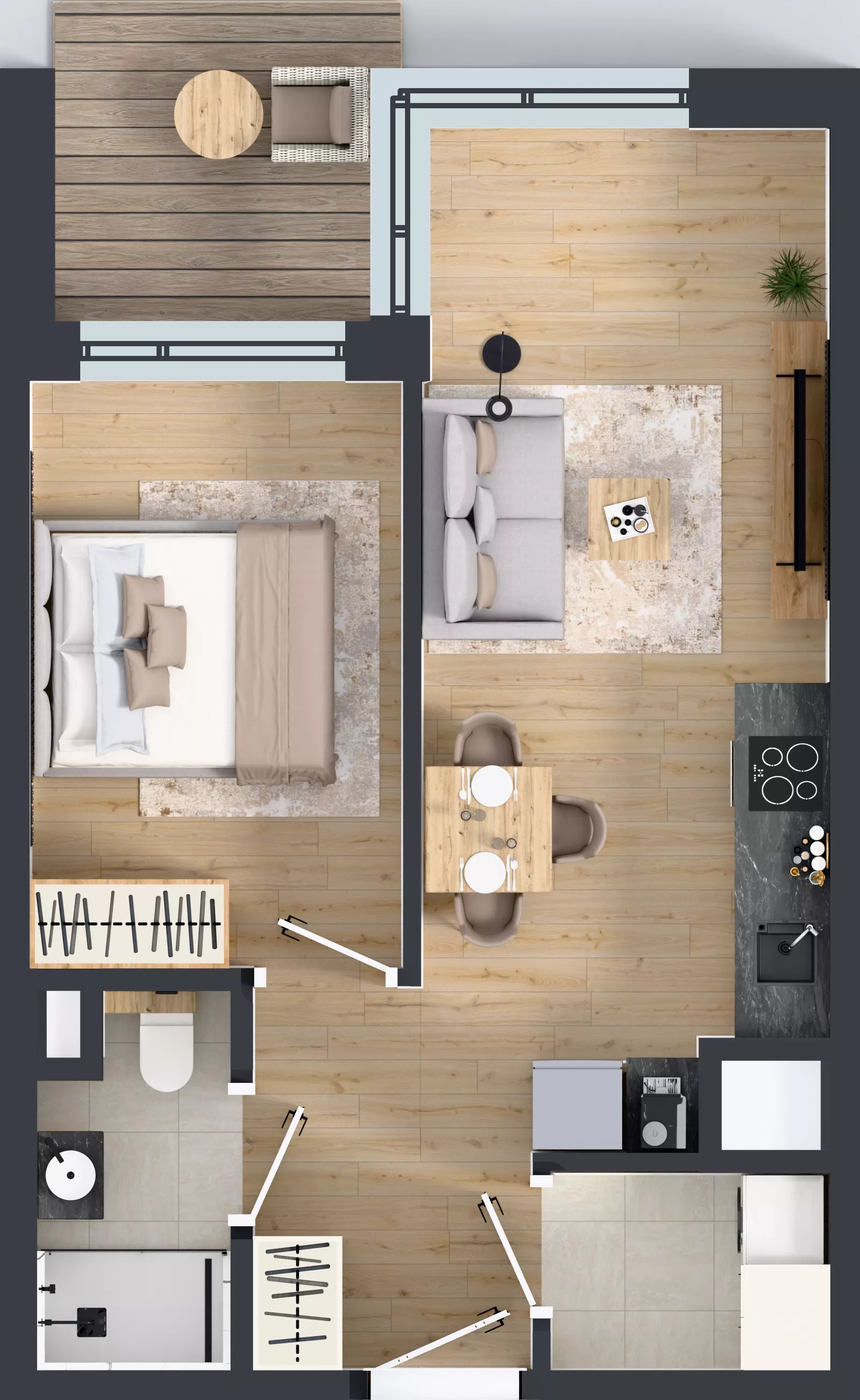 2 pokoje, mieszkanie 37,85 m², piętro 1, oferta nr A/6, Apartamenty Metro Wilanowska, Warszawa, Mokotów, Ksawerów, ul. Pejzażowa 26