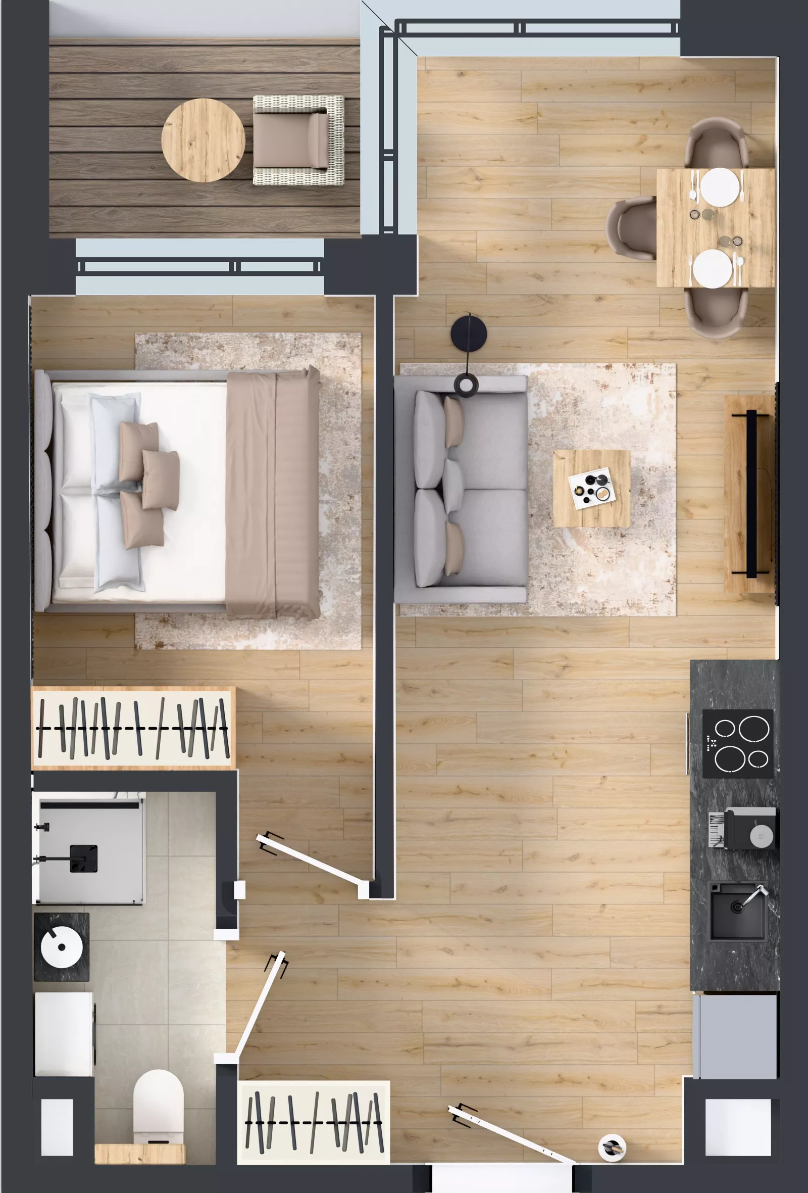 2 pokoje, mieszkanie 35,74 m², piętro 1, oferta nr A/11, Apartamenty Metro Wilanowska, Warszawa, Mokotów, Ksawerów, ul. Pejzażowa 26