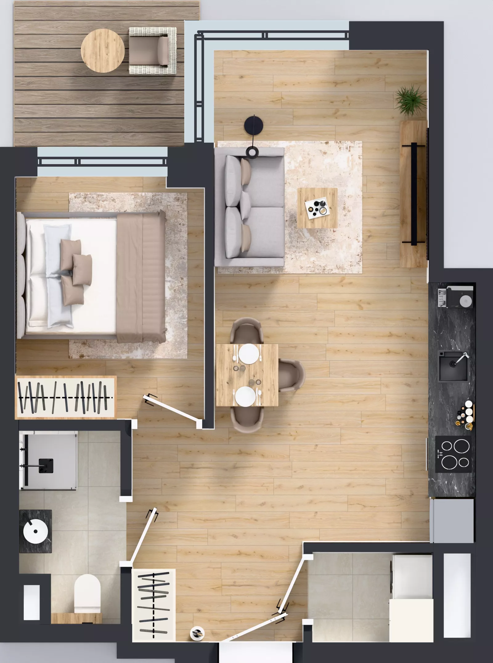 2 pokoje, mieszkanie 40,87 m², piętro 1, oferta nr A/15, Apartamenty Metro Wilanowska, Warszawa, Mokotów, Ksawerów, ul. Pejzażowa 26