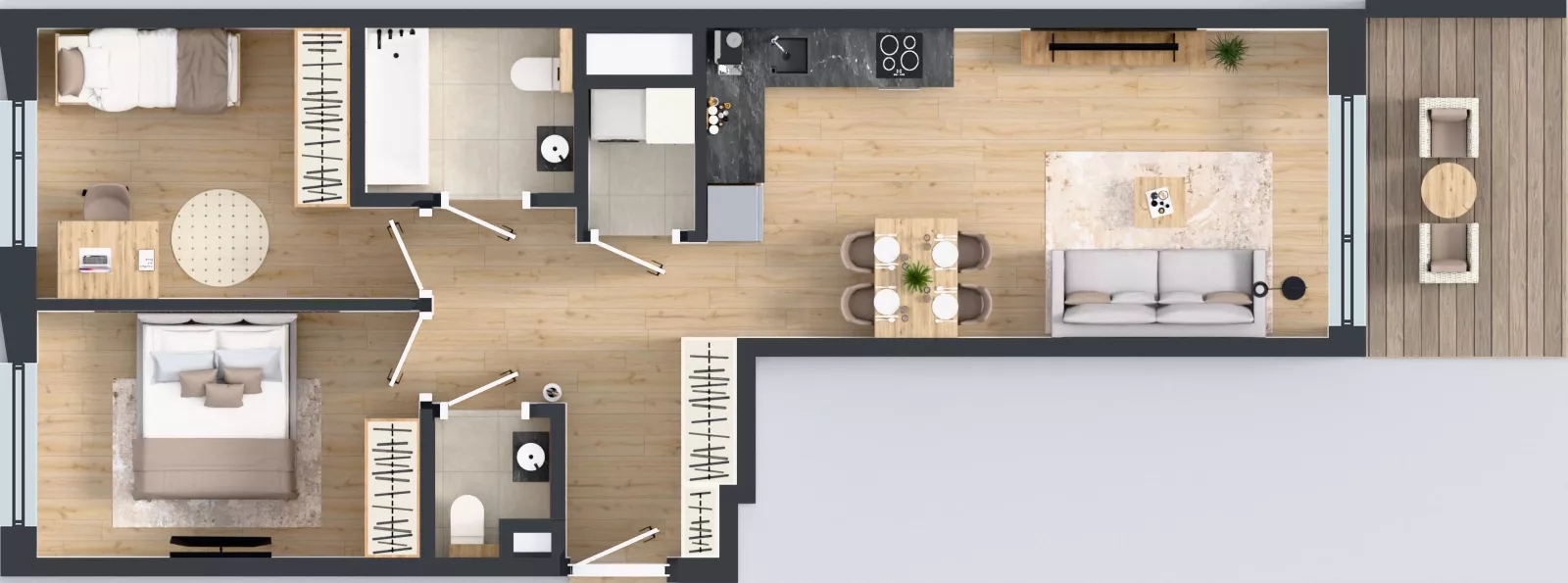 3 pokoje, mieszkanie 60,92 m², piętro 5, oferta nr A/62, Apartamenty Metro Wilanowska, Warszawa, Mokotów, Ksawerów, ul. Pejzażowa 26
