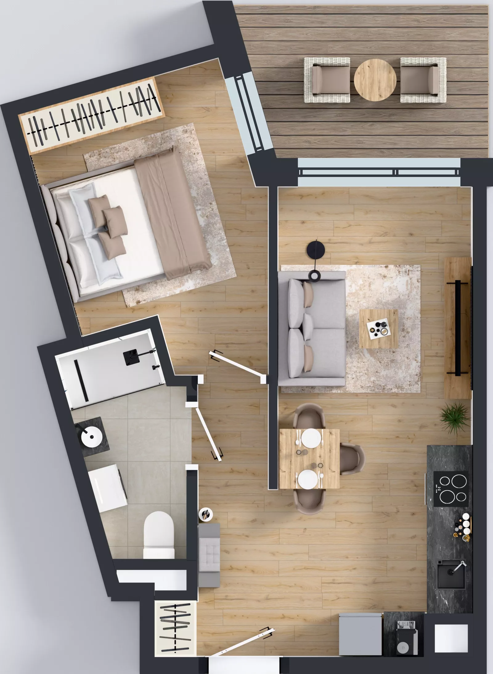 2 pokoje, mieszkanie 38,18 m², piętro 6, oferta nr A/64, Apartamenty Metro Wilanowska, Warszawa, Mokotów, Ksawerów, ul. Pejzażowa 26