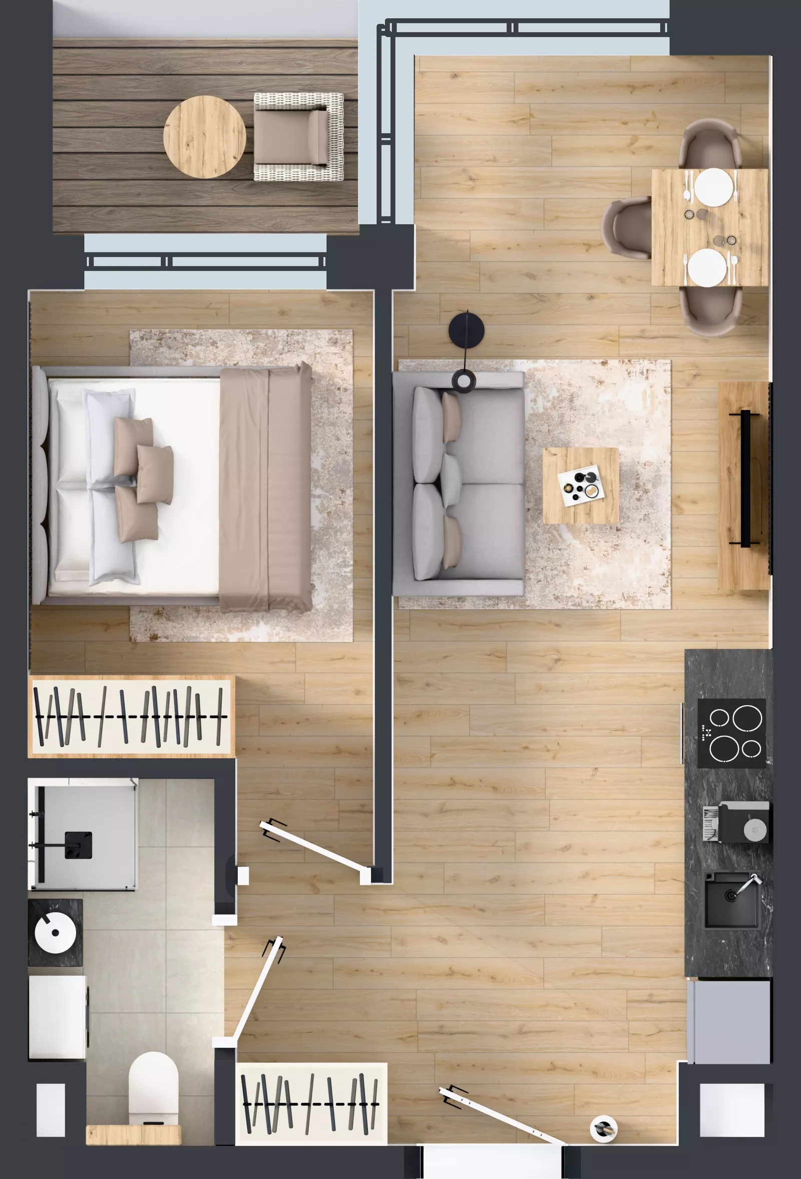 2 pokoje, mieszkanie 35,95 m², piętro 6, oferta nr A/69, Apartamenty Metro Wilanowska, Warszawa, Mokotów, Ksawerów, ul. Pejzażowa 26