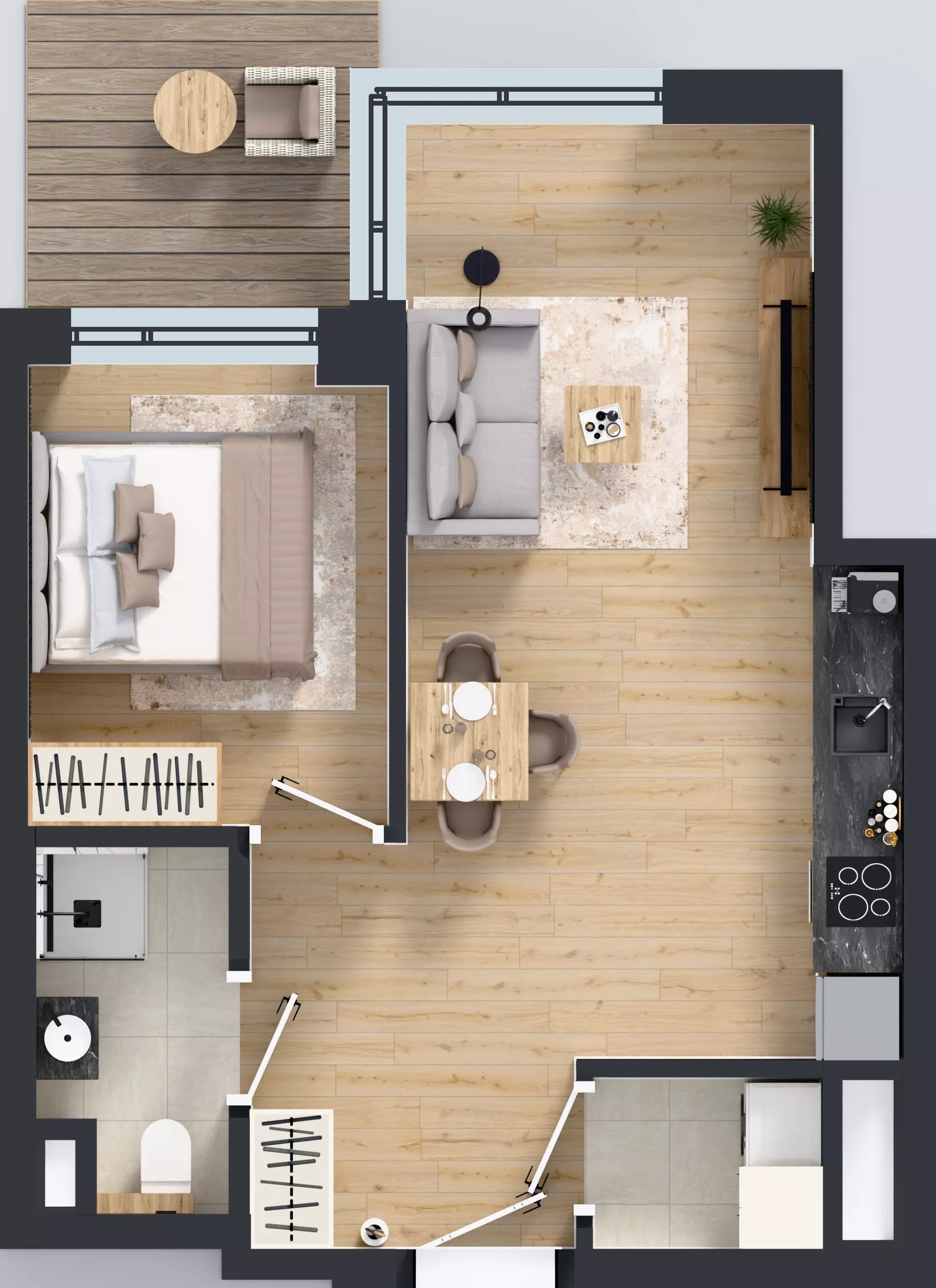 2 pokoje, mieszkanie 40,87 m², piętro 6, oferta nr A/75, Apartamenty Metro Wilanowska, Warszawa, Mokotów, Ksawerów, ul. Pejzażowa 26