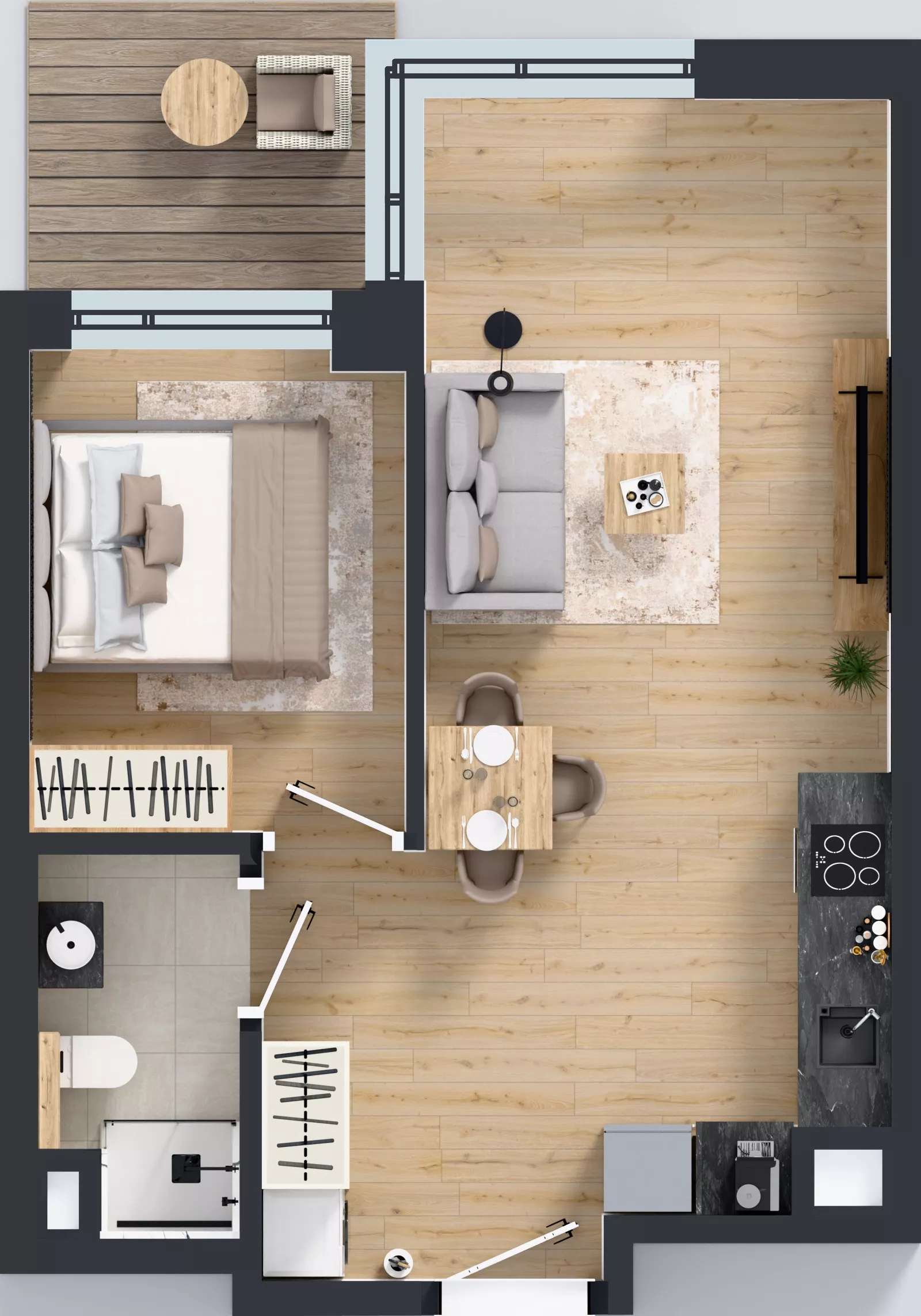 2 pokoje, mieszkanie 39,92 m², piętro 1, oferta nr A/90, Apartamenty Metro Wilanowska, Warszawa, Mokotów, Ksawerów, ul. Pejzażowa 26
