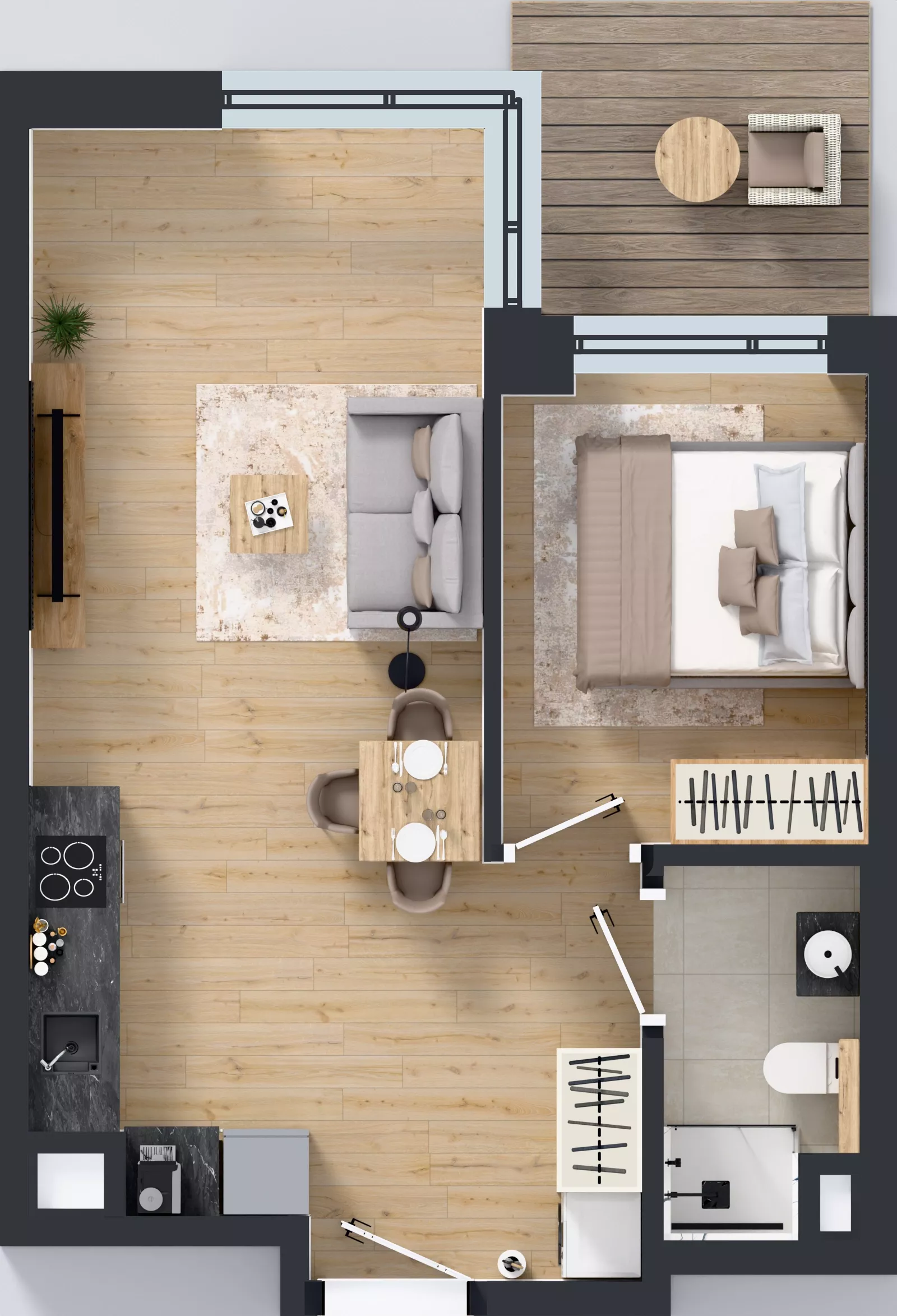 2 pokoje, mieszkanie 39,92 m², piętro 4, oferta nr A/131, Apartamenty Metro Wilanowska, Warszawa, Mokotów, Ksawerów, ul. Pejzażowa 26