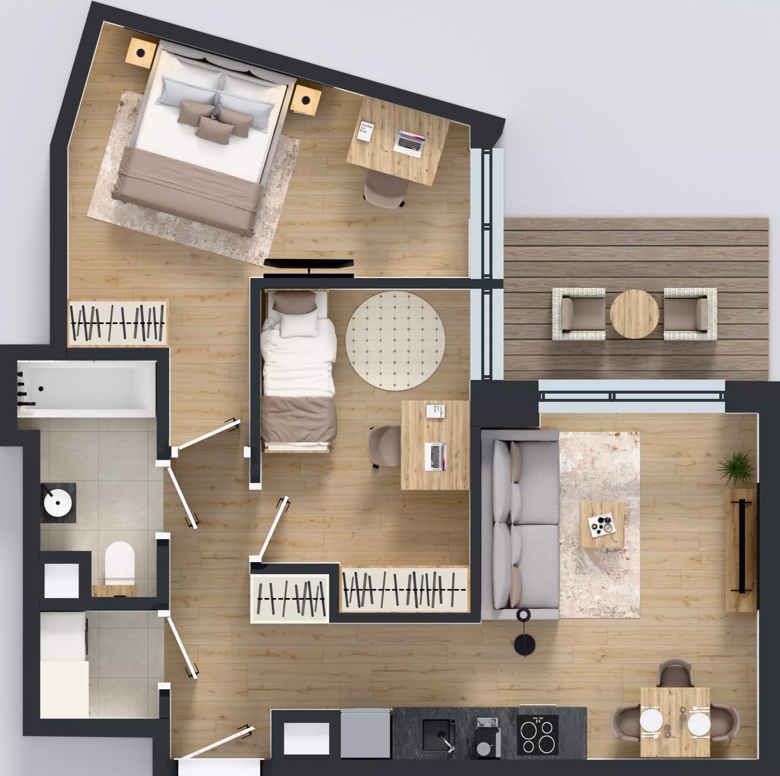 3 pokoje, mieszkanie 53,65 m², piętro 1, oferta nr A/148, Apartamenty Metro Wilanowska, Warszawa, Mokotów, Ksawerów, ul. Pejzażowa 26