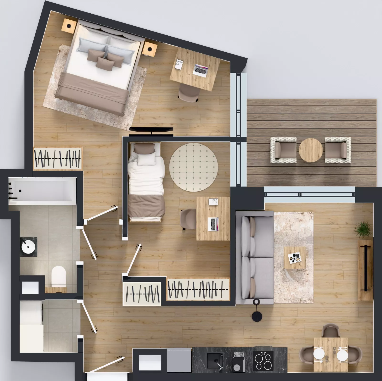 3 pokoje, mieszkanie 54,20 m², piętro 5, oferta nr A/172, Apartamenty Metro Wilanowska, Warszawa, Mokotów, Ksawerów, ul. Pejzażowa 26