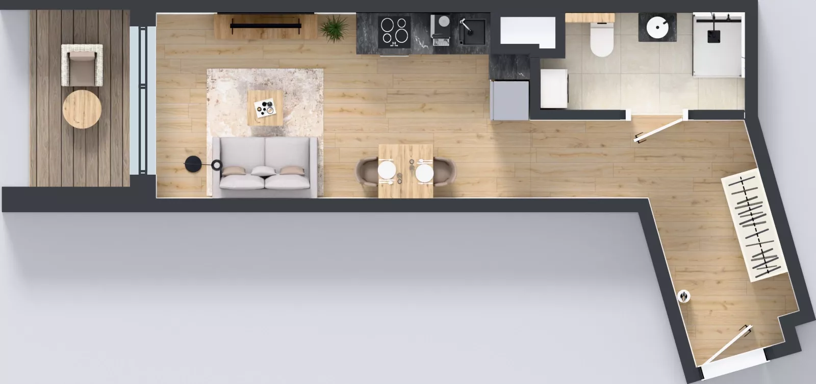 1 pokój, mieszkanie 29,46 m², piętro 7, oferta nr A/183, Apartamenty Metro Wilanowska, Warszawa, Mokotów, Ksawerów, ul. Pejzażowa 26