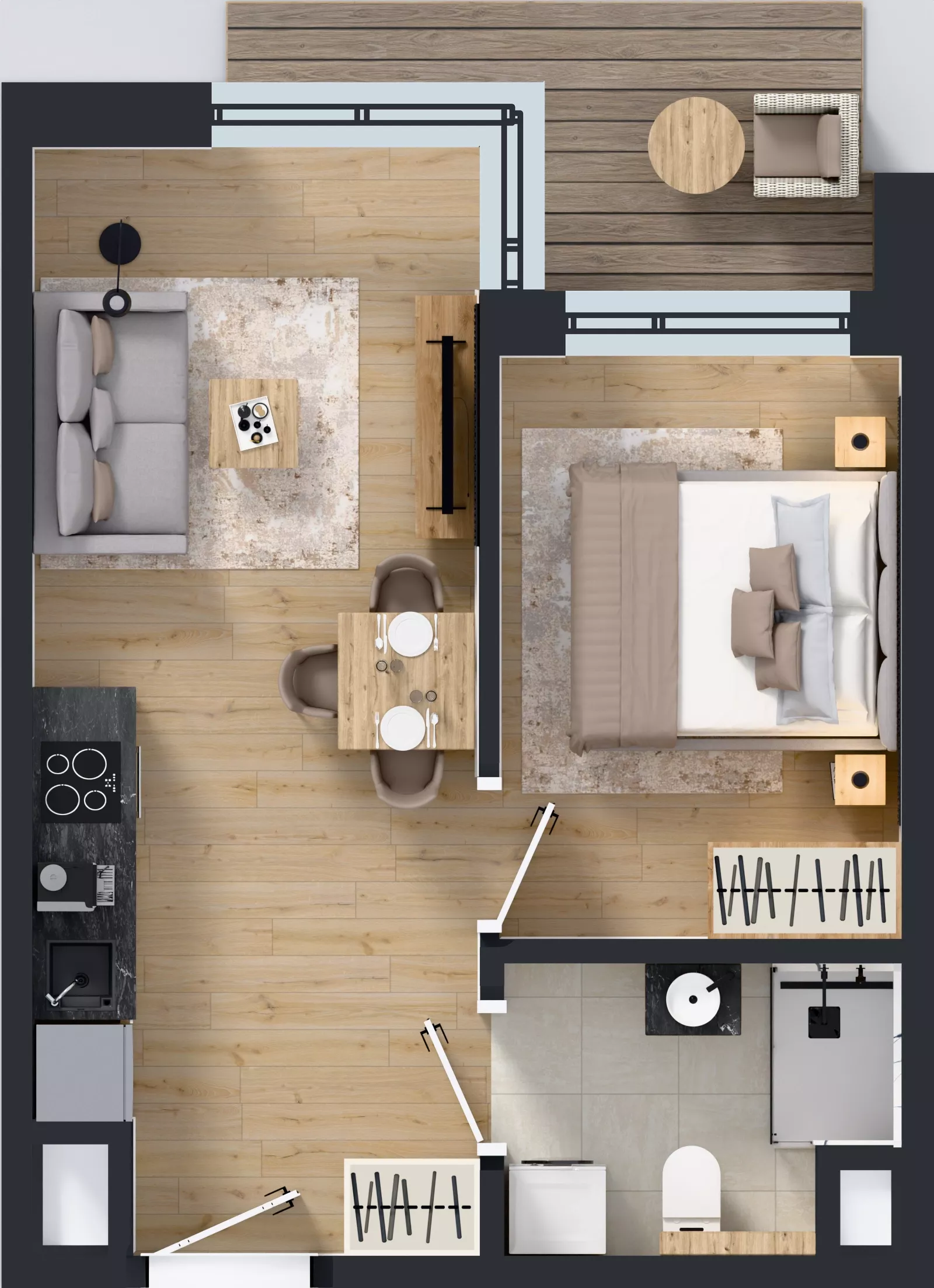 2 pokoje, mieszkanie 31,75 m², piętro 4, oferta nr A/249, Apartamenty Metro Wilanowska, Warszawa, Mokotów, Ksawerów, ul. Pejzażowa 26