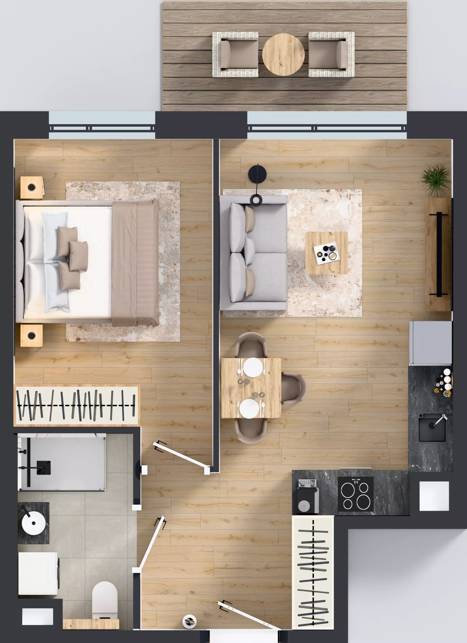 2 pokoje, mieszkanie 38,53 m², piętro 1, oferta nr G/9, Apartamenty Myśliborska Park, Warszawa, Białołęka, Żerań, ul. Myśliborska 11